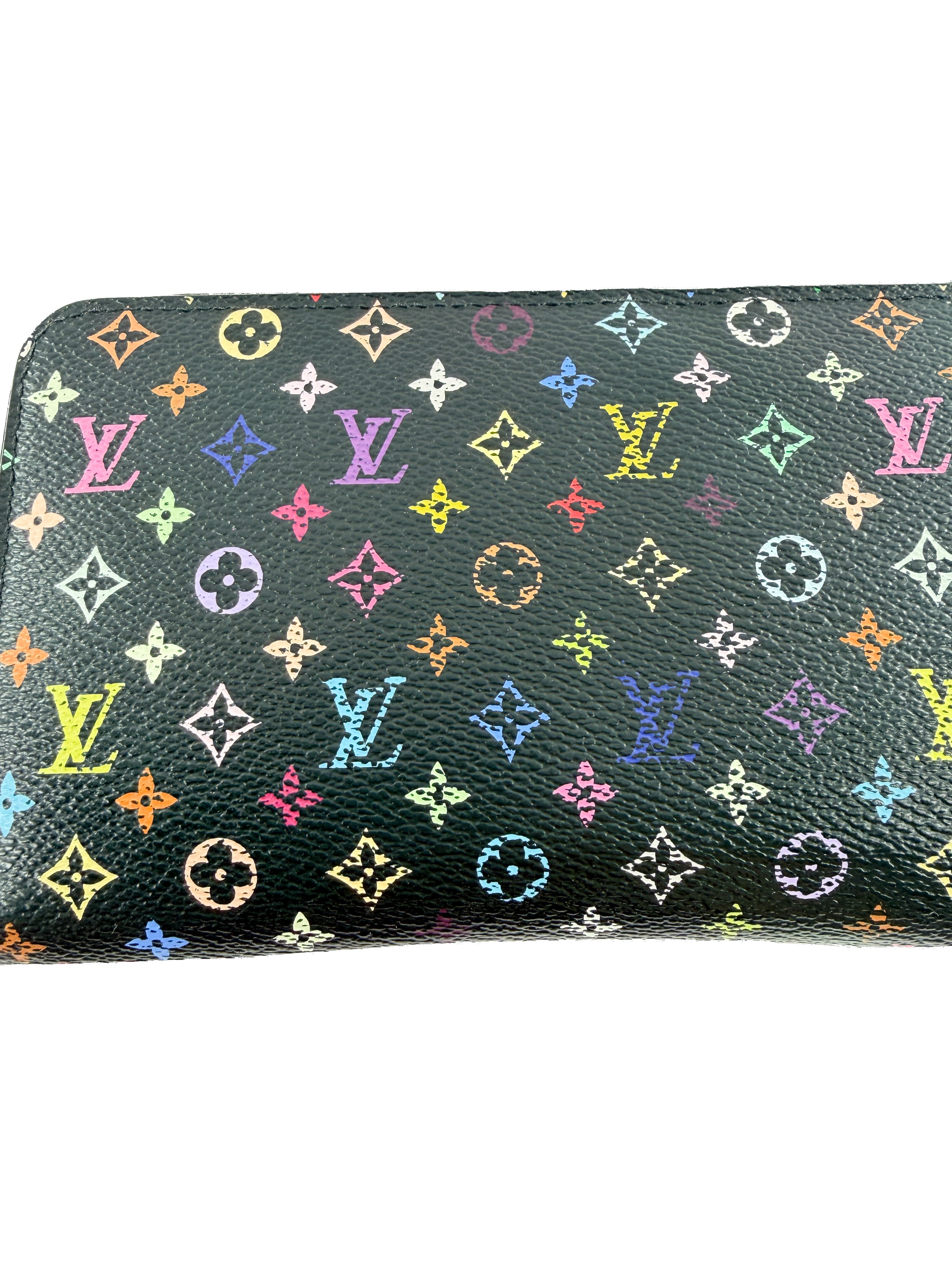 Louis Vuitton black multicolor zippy wallet CA0143