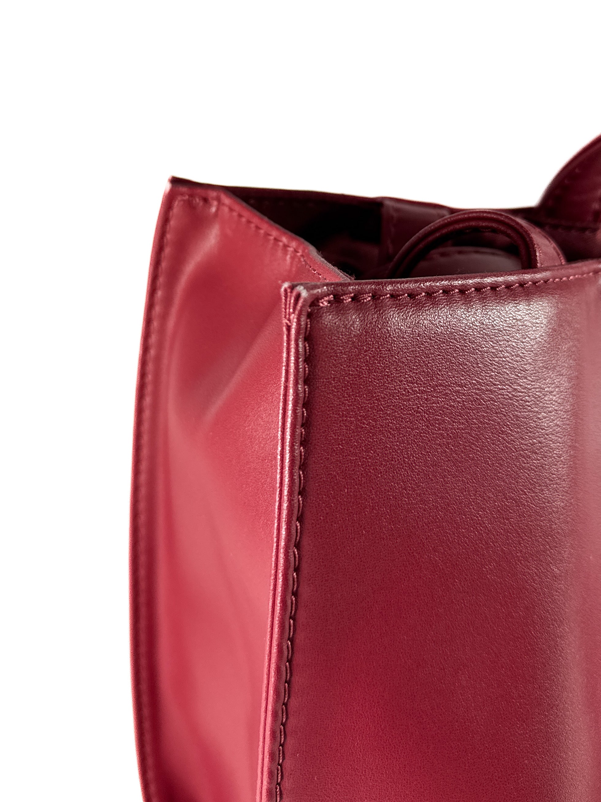Telfar dark red medium shopping tote