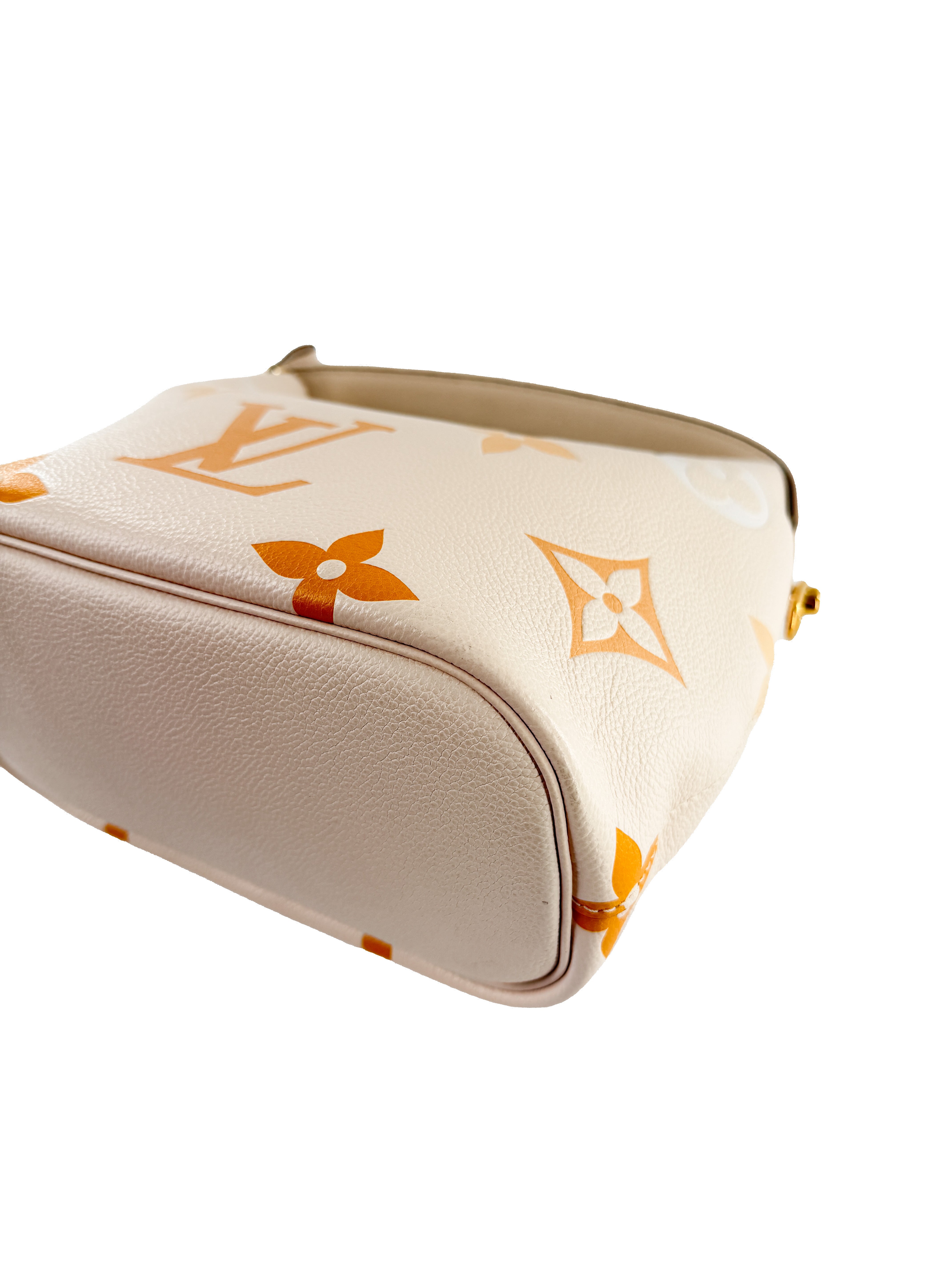 Louis Vuitton empreinte monogram Giant by the Pool Marshmallow Hobo cream/saffron NFC - My Girlfriend's Wardrobe LLC