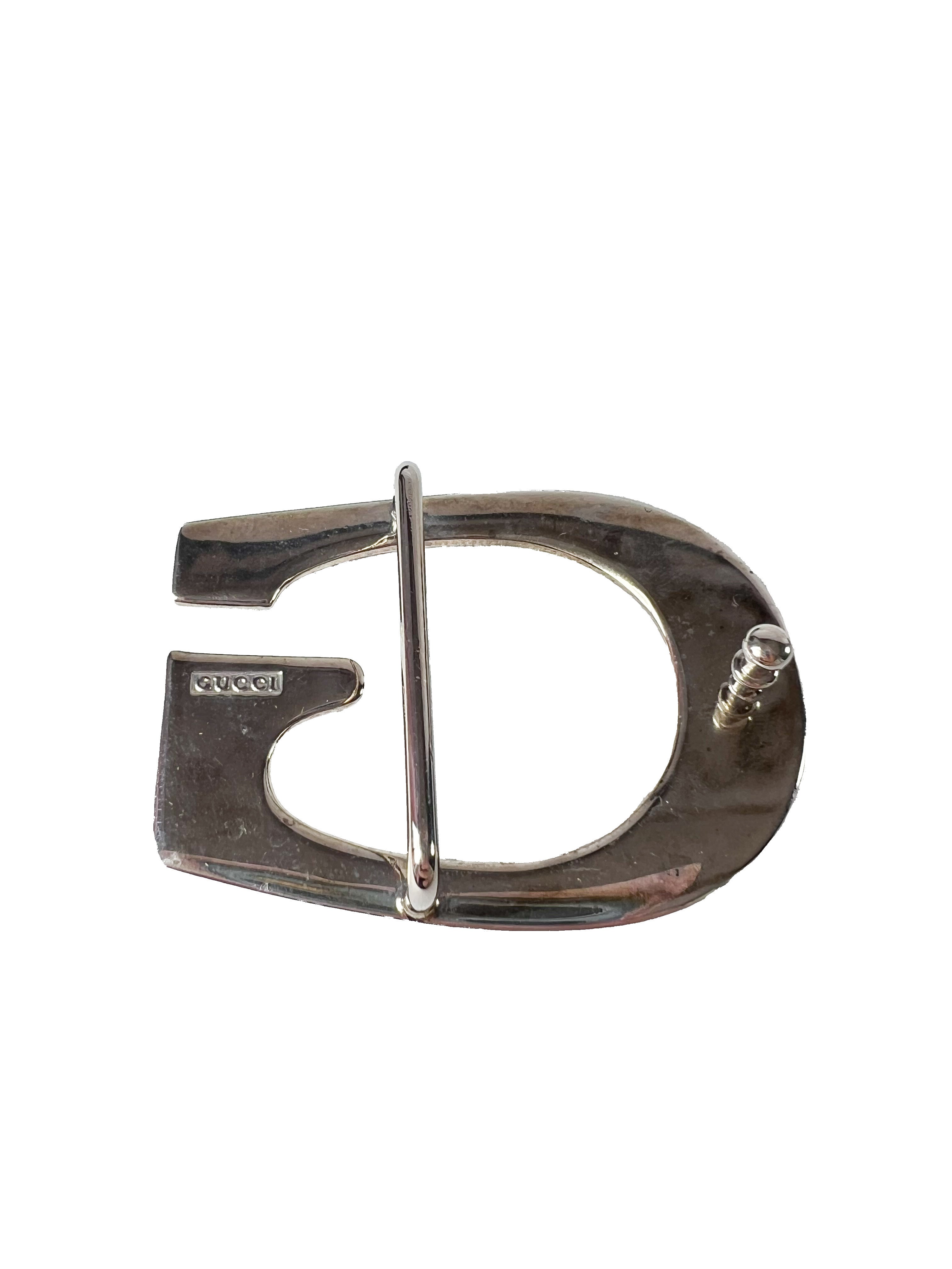 Gucci black/brown reversible leather belt size 80