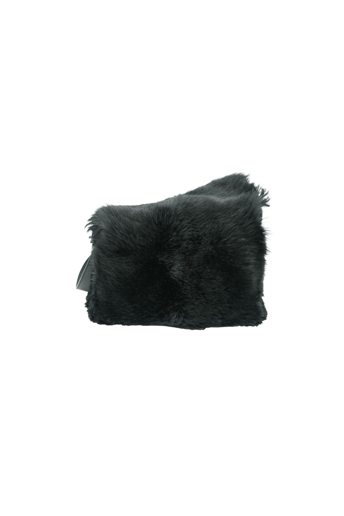 Gucci black fur messenger crossbody 001-1033-1935