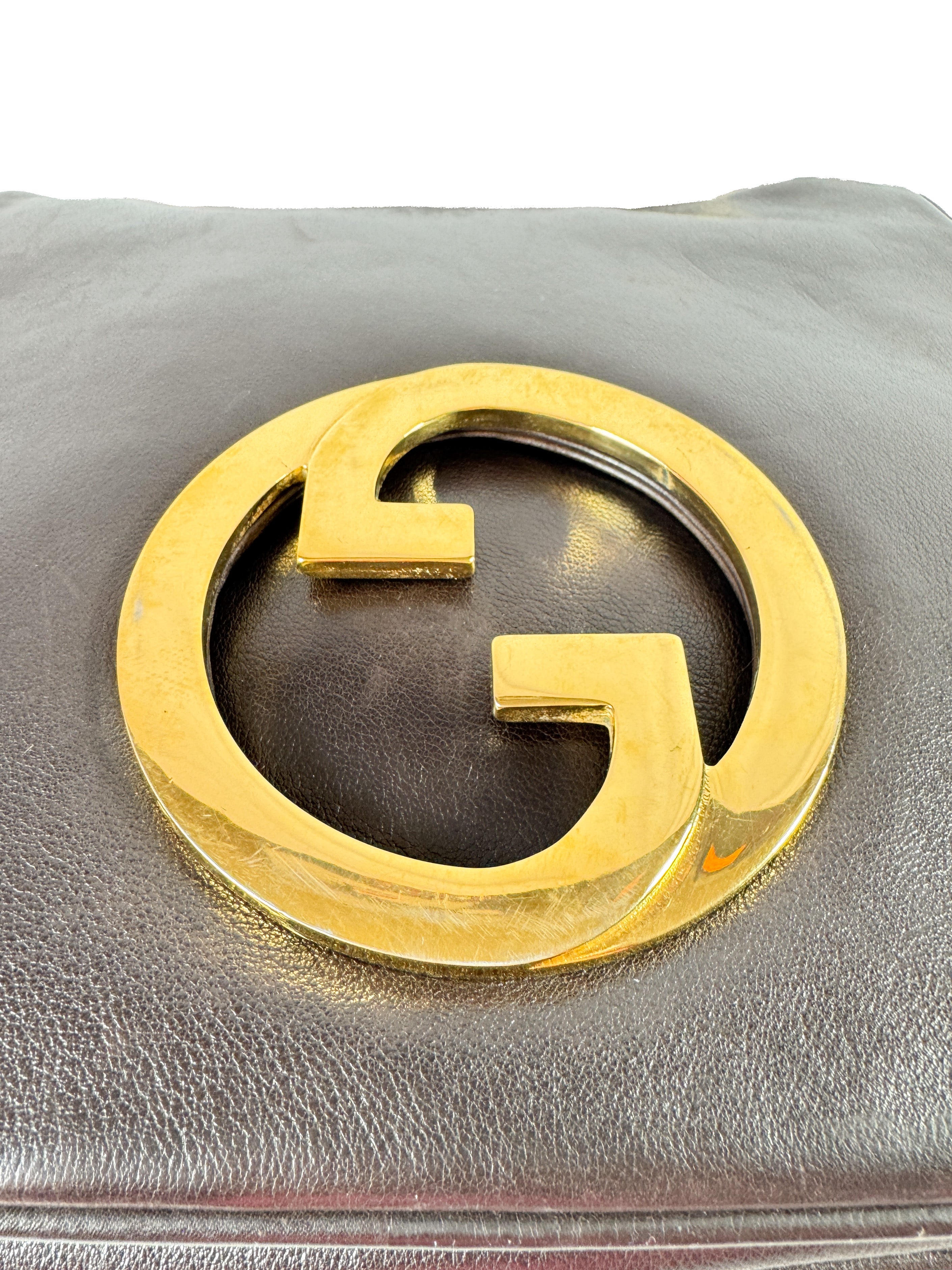 Gucci dark brown leather Blondie shoulder bag