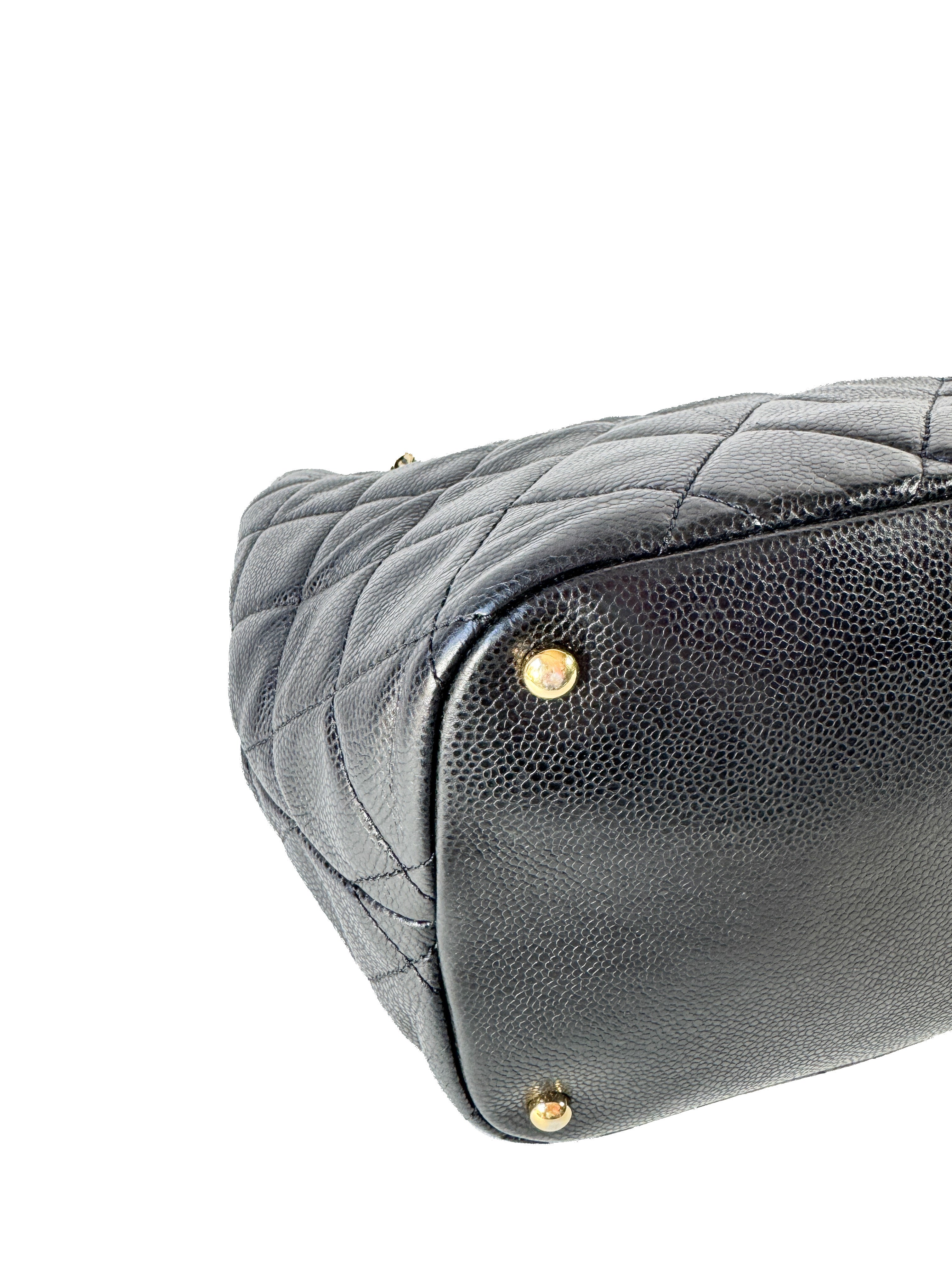 Chanel black Caviar leather timeless soft tote 17266763
