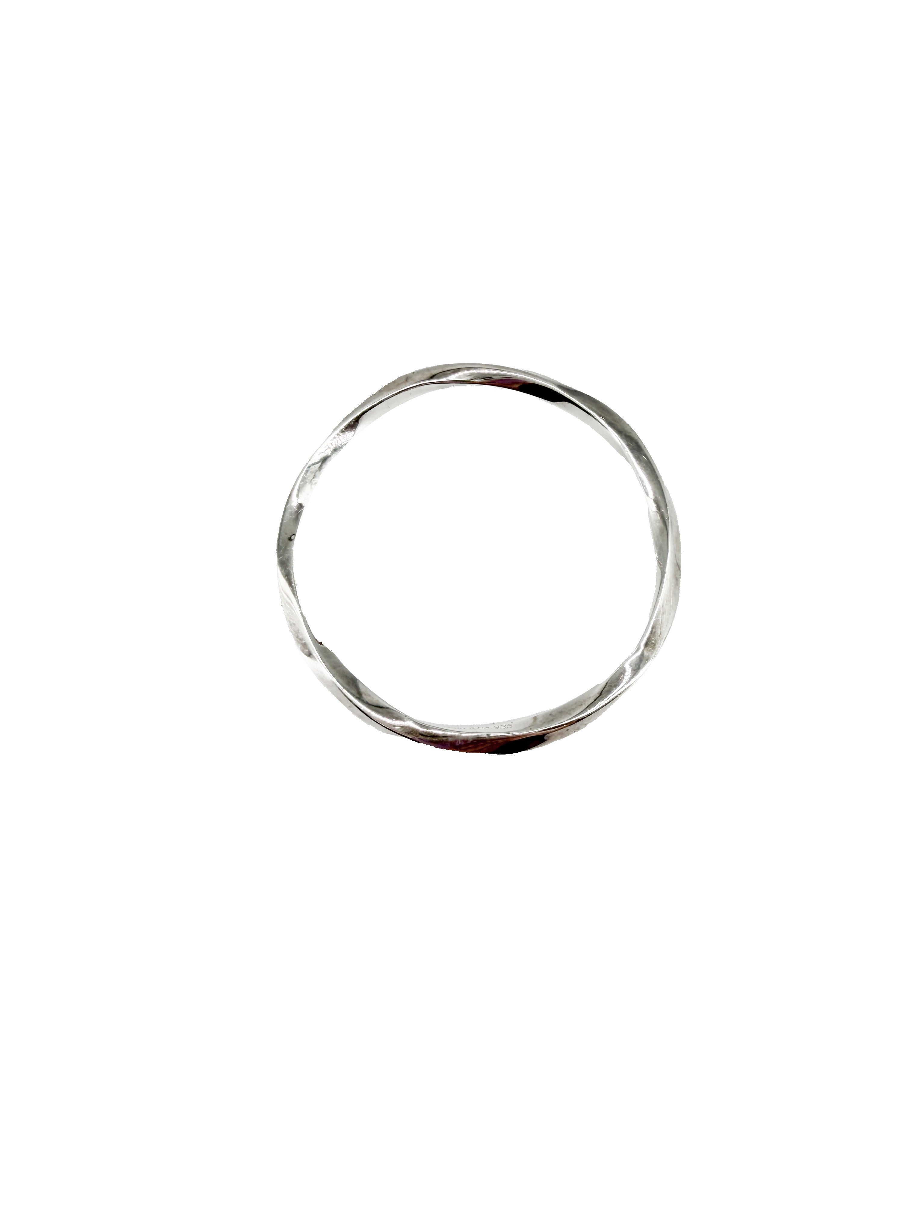 Tiffany & Co sterling silver Frank Gehry torque bangle