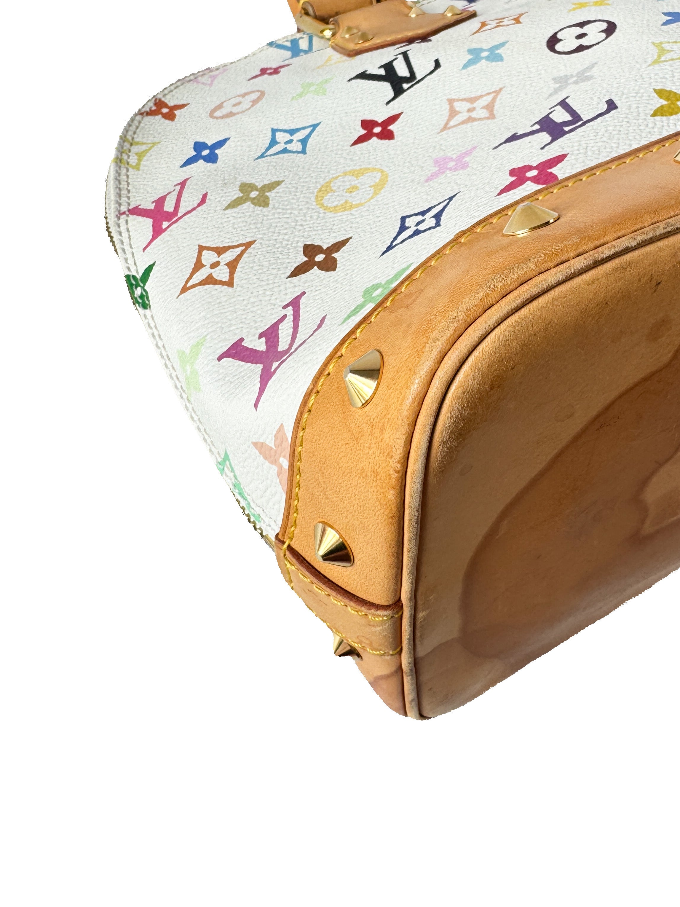 Louis Vuitton white multicolor Alma PM FL0093