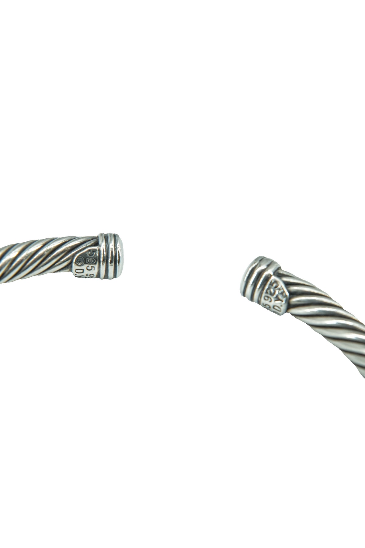 David Yurman sterling silver, yellow gold station cuff