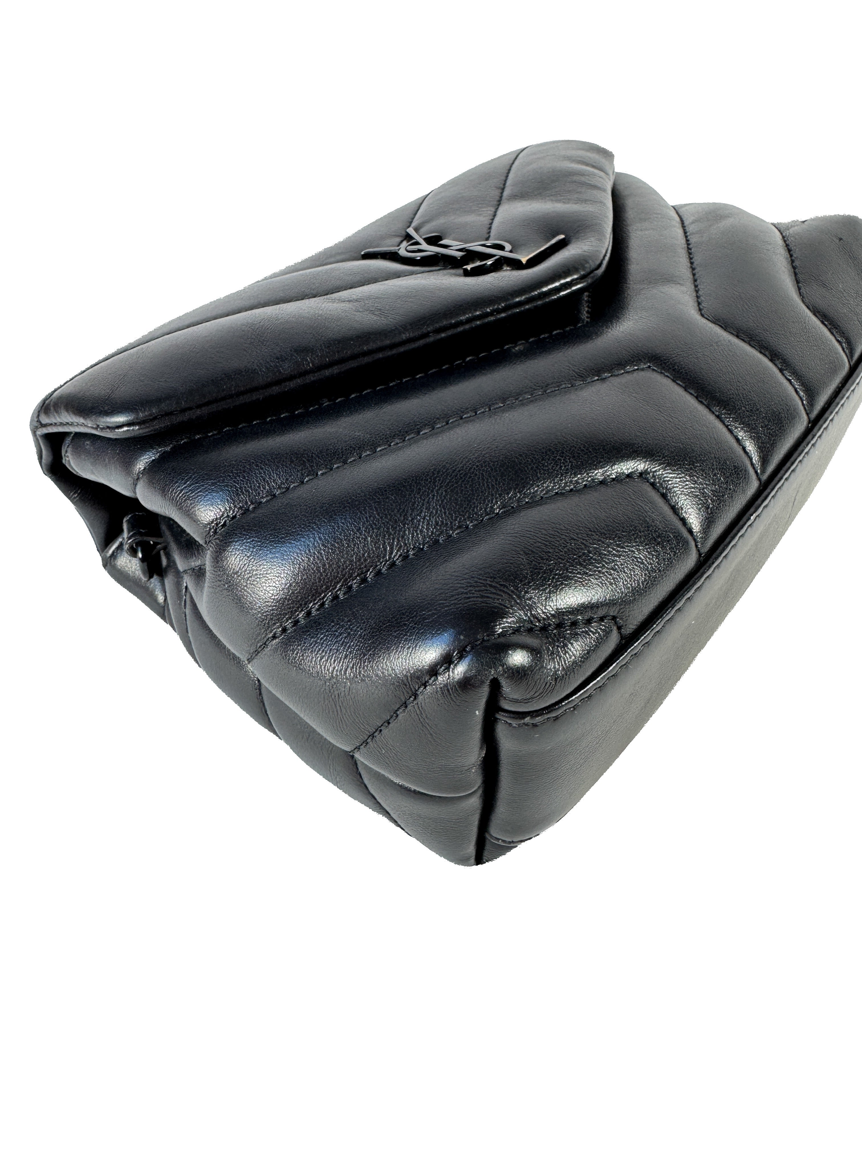 Saint Laurent black leather toy Lou BCI630951-1220