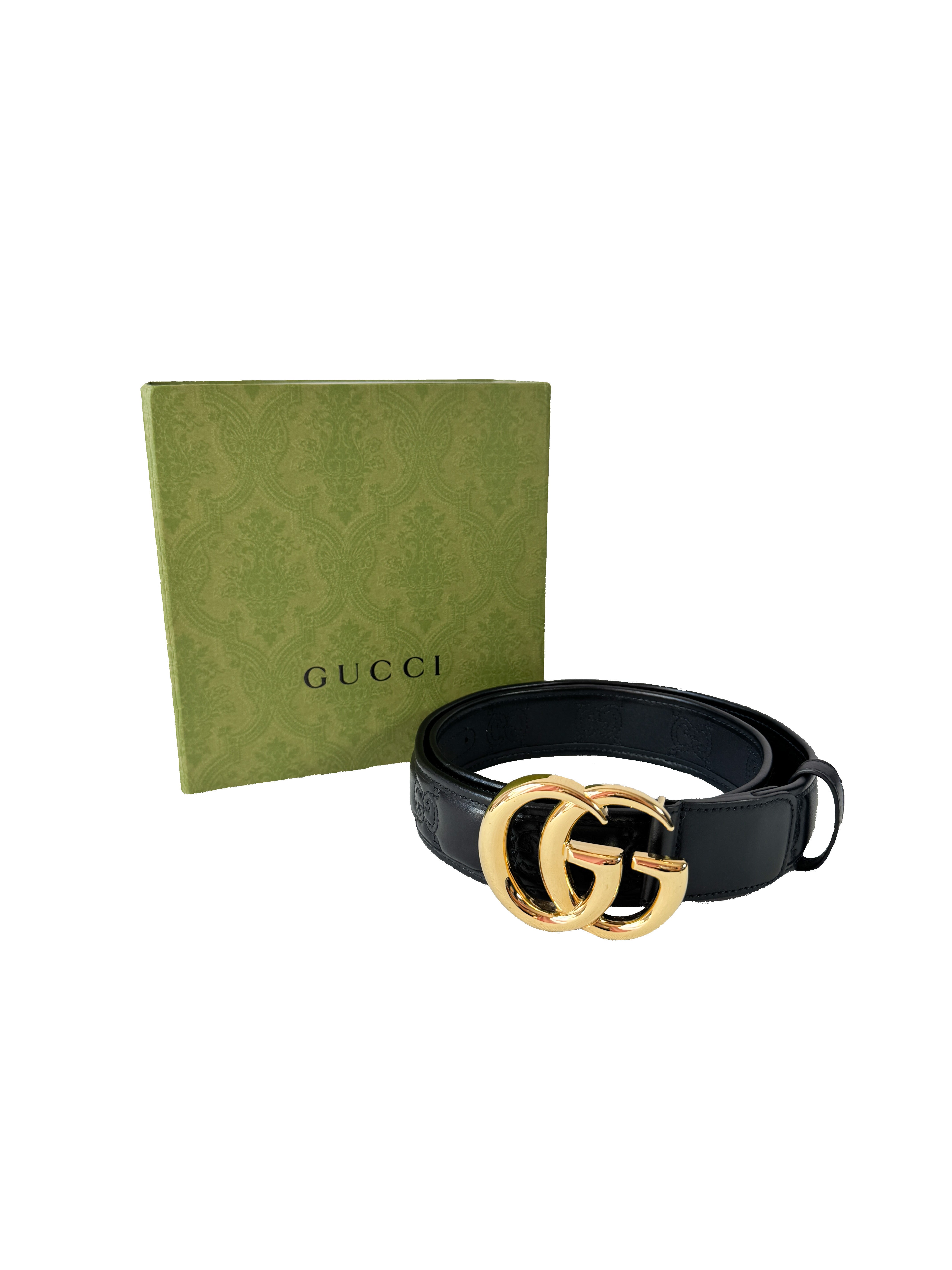 Gucci GG Marmont Matelasse Leather Belt size 90/36