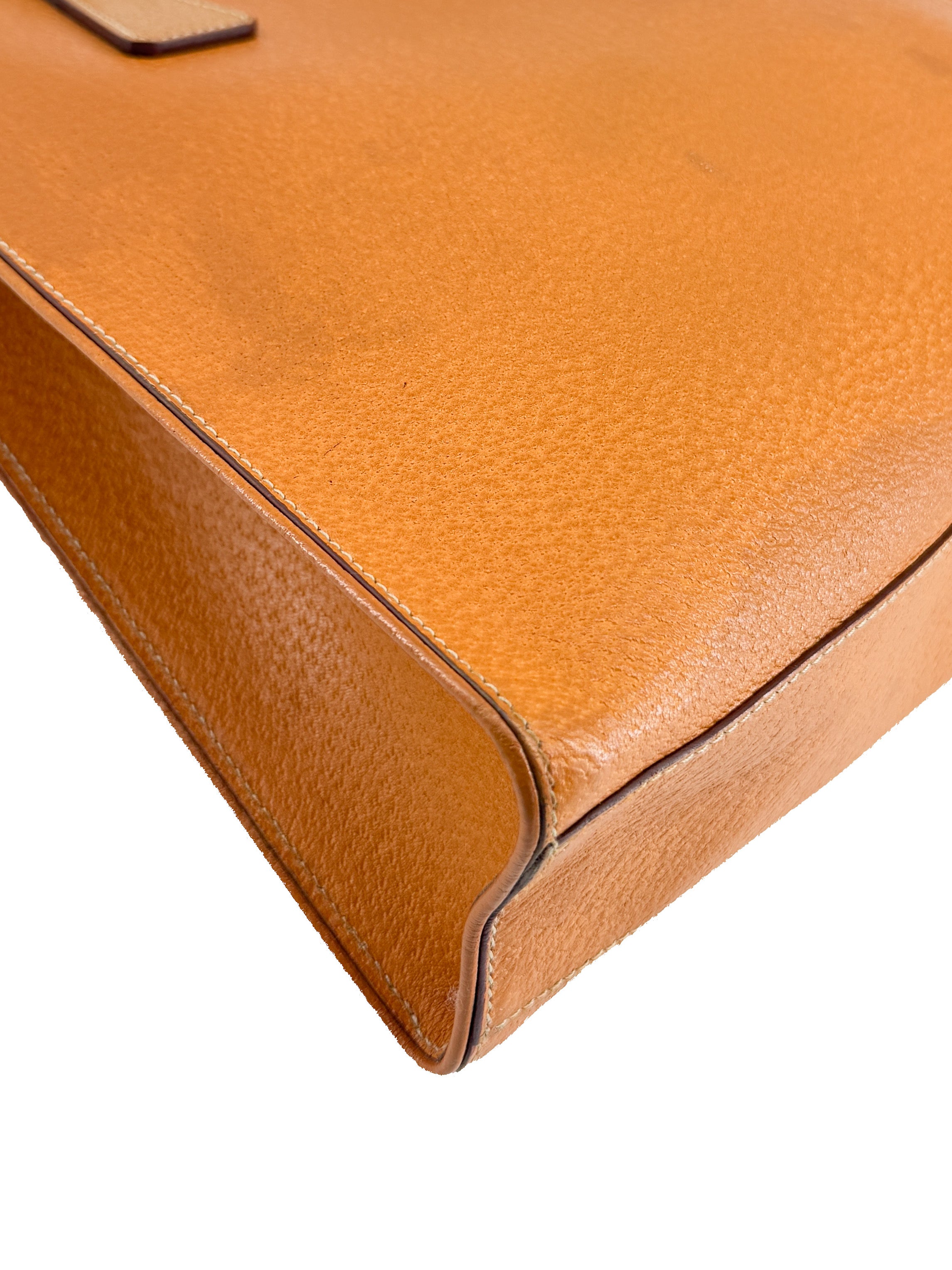 Prada orange leather mini tote