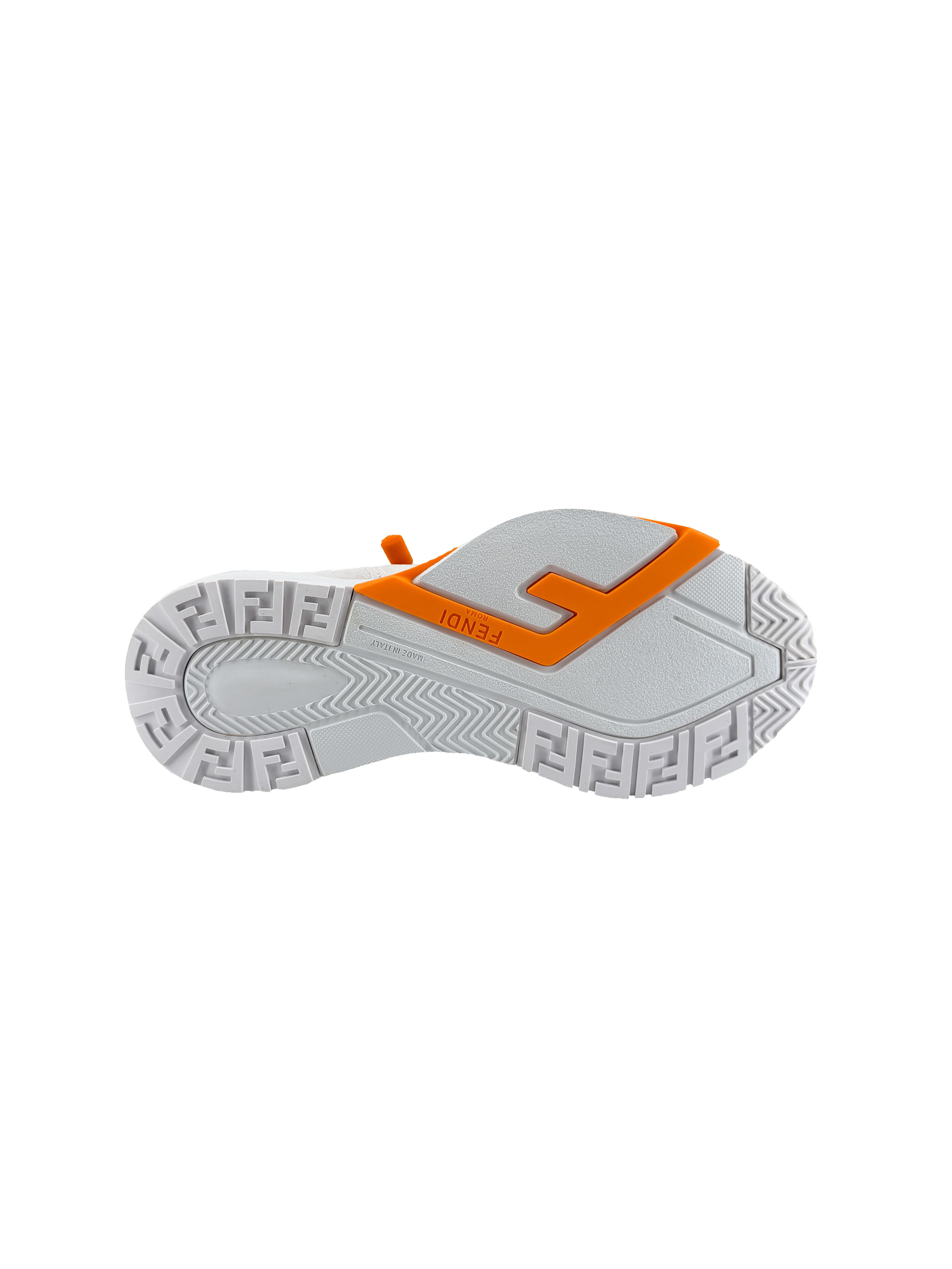 Fendi Flow white and orange sneakers size 39 NEW BOX