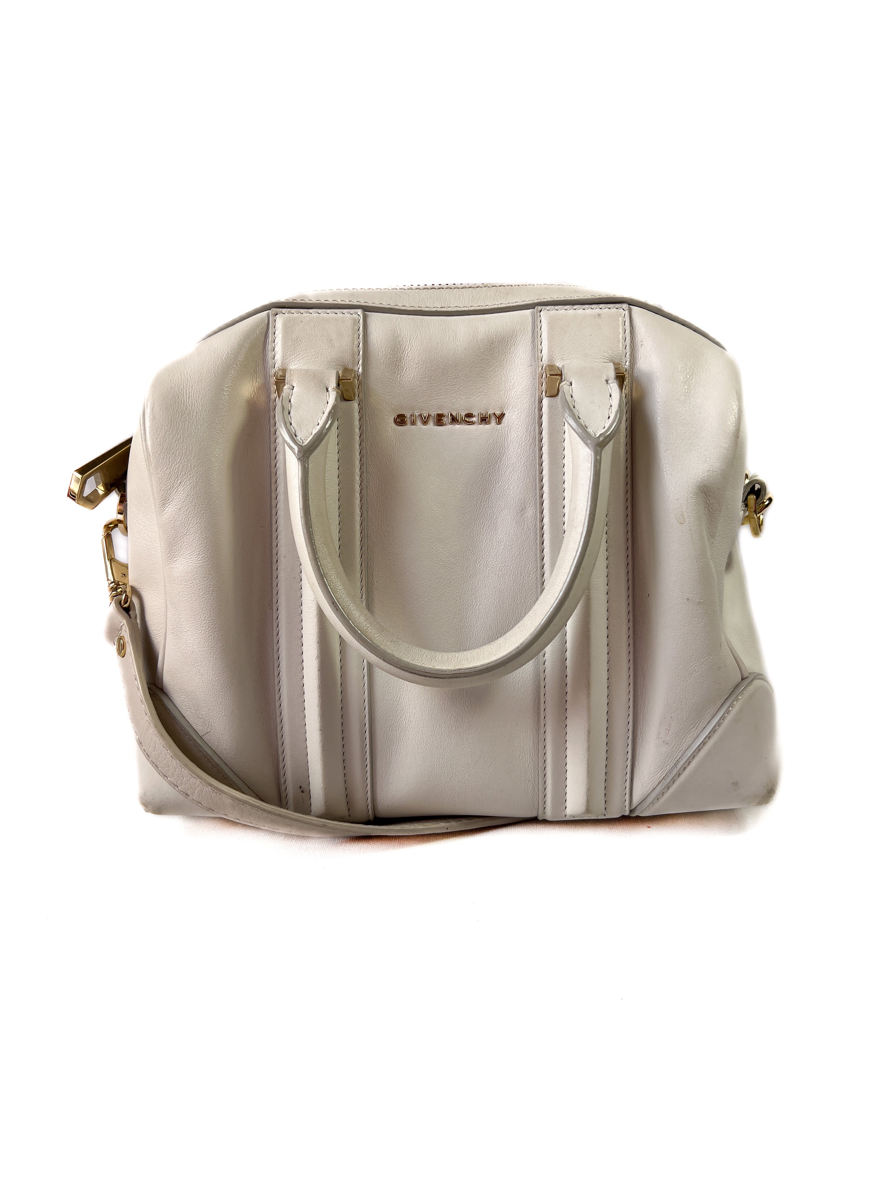 Givenchy white leather small Lucrezia Sandy satchel – My