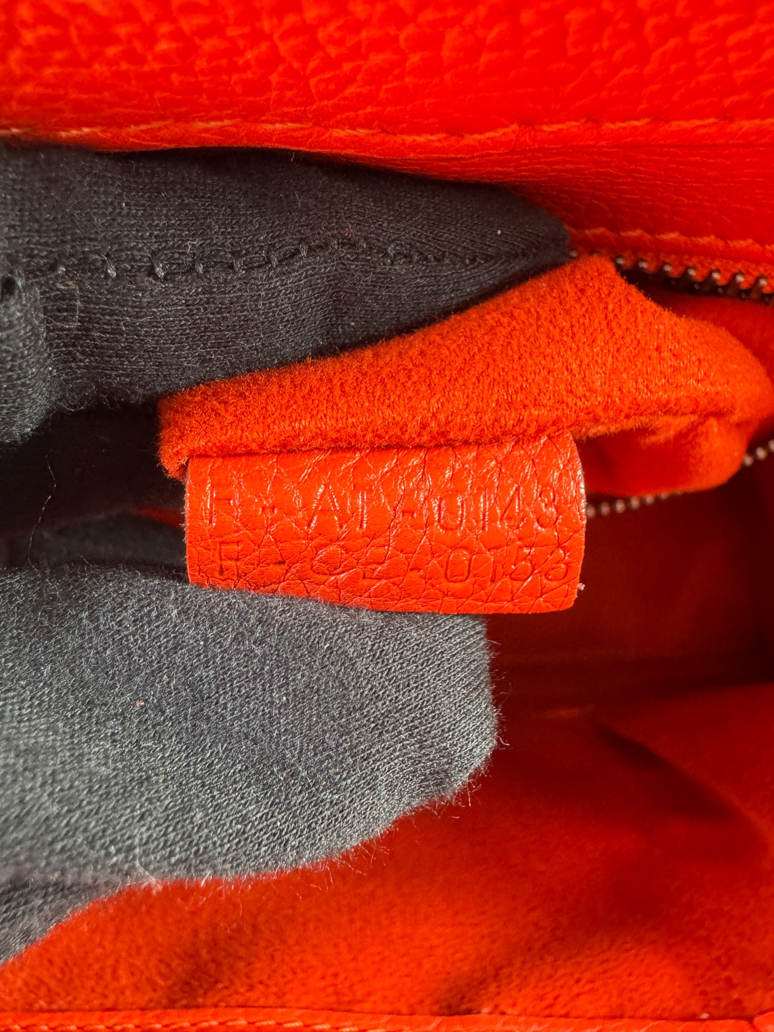 Celine red/orange micro luggage tote F-CE-0153