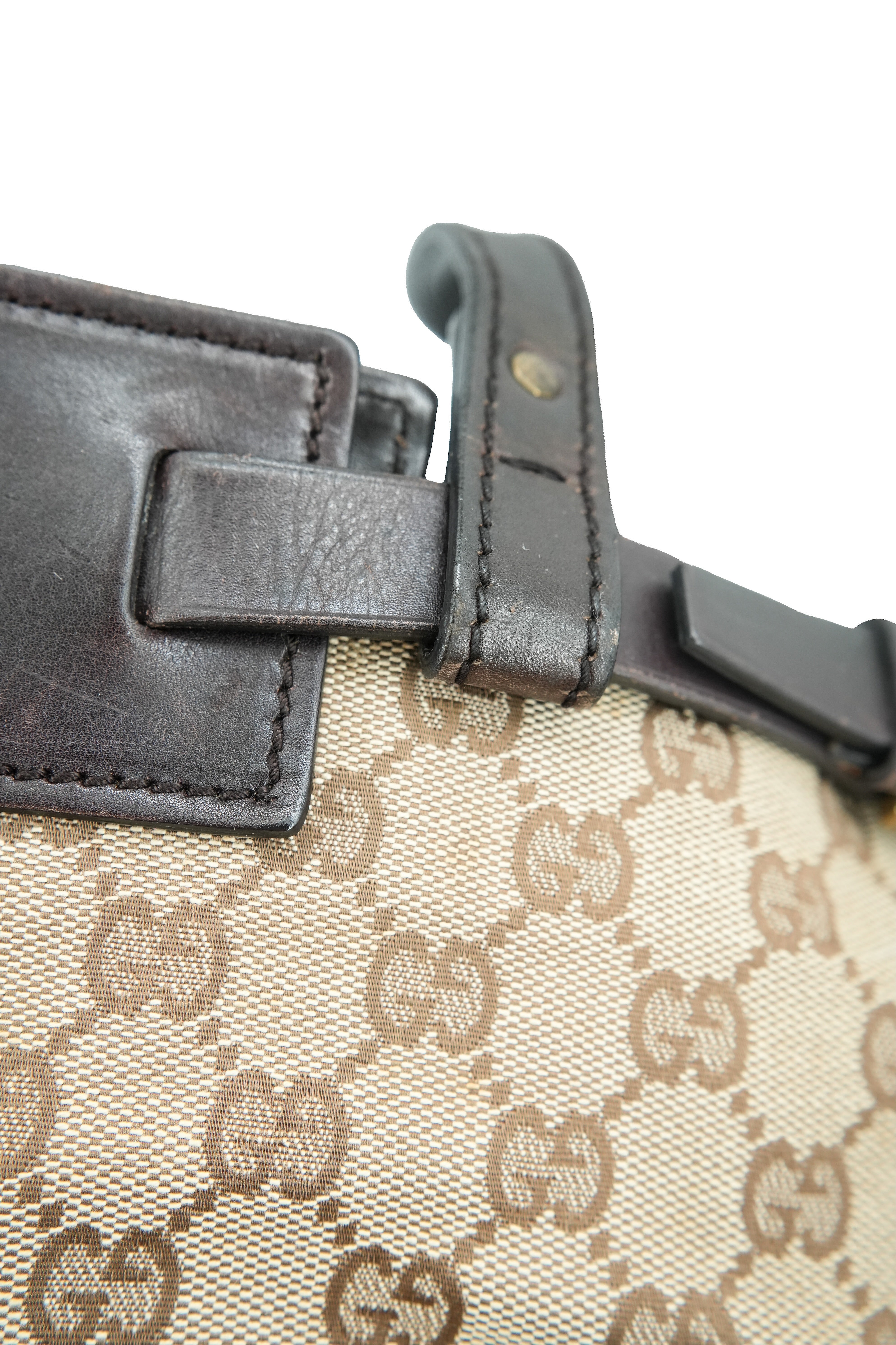 Gucci brown GG belt tote 214397