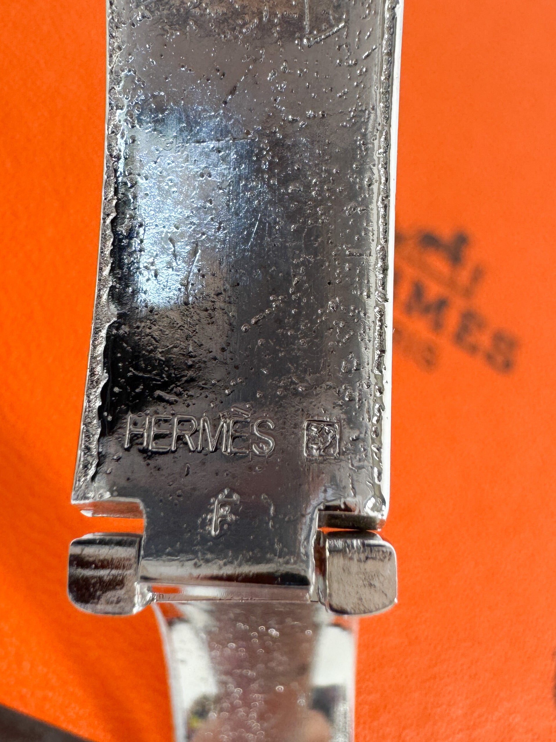 Hermès purple/silver Clic H bracelet