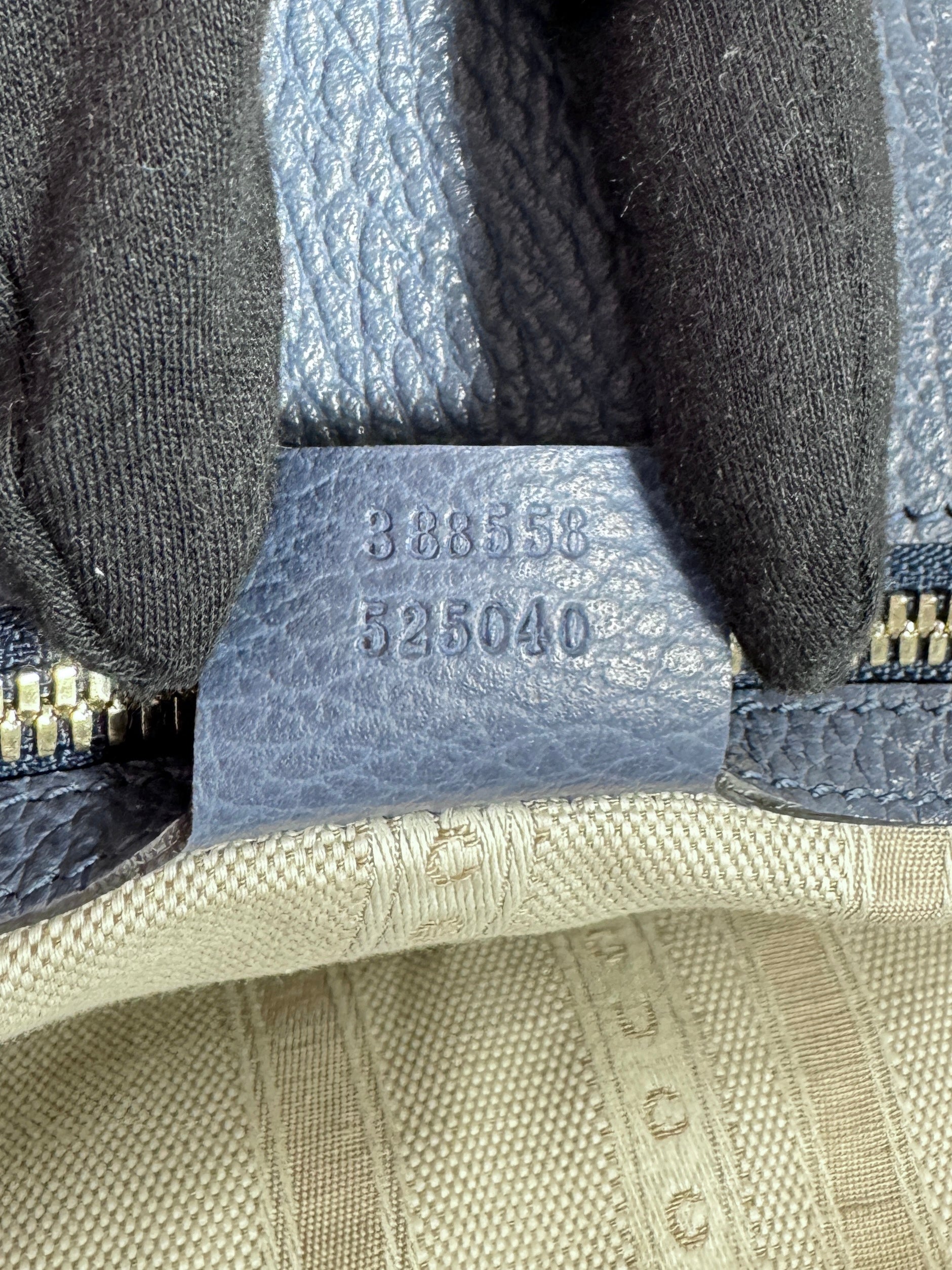 Gucci blue Lady Dollar handle medium tote 388558525040