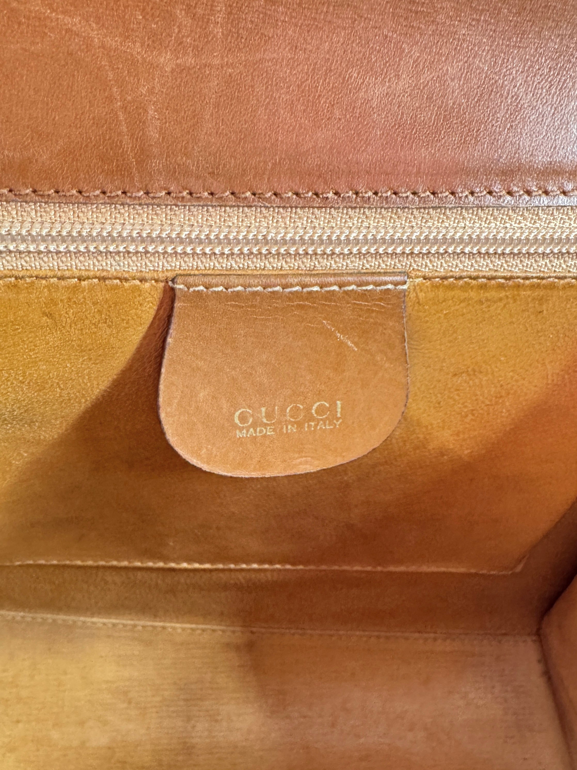 Gucci brown vintage Lady Lock top handle bag 000-110-0211