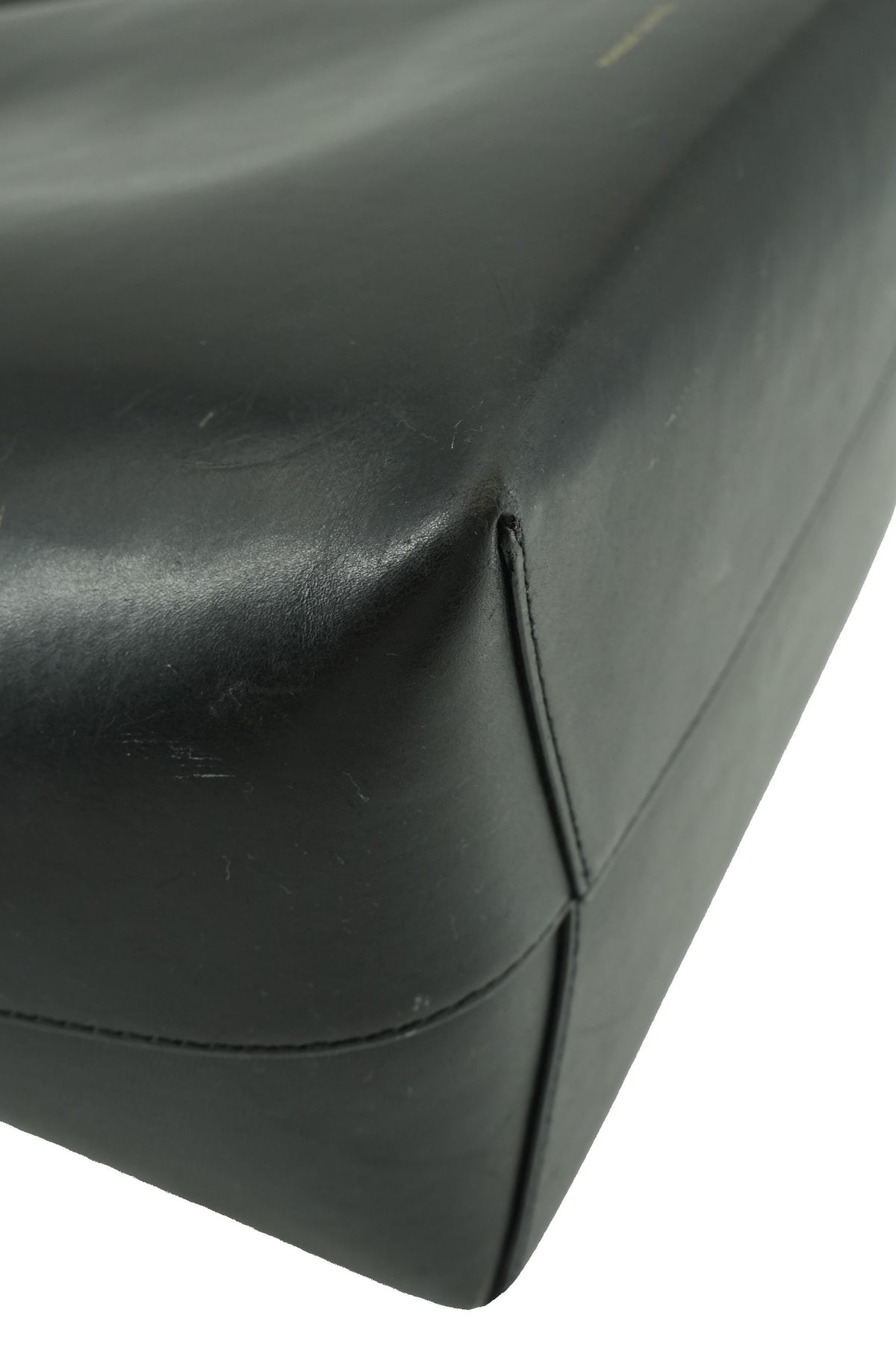 Mansur Gavriel black leather bucket bag