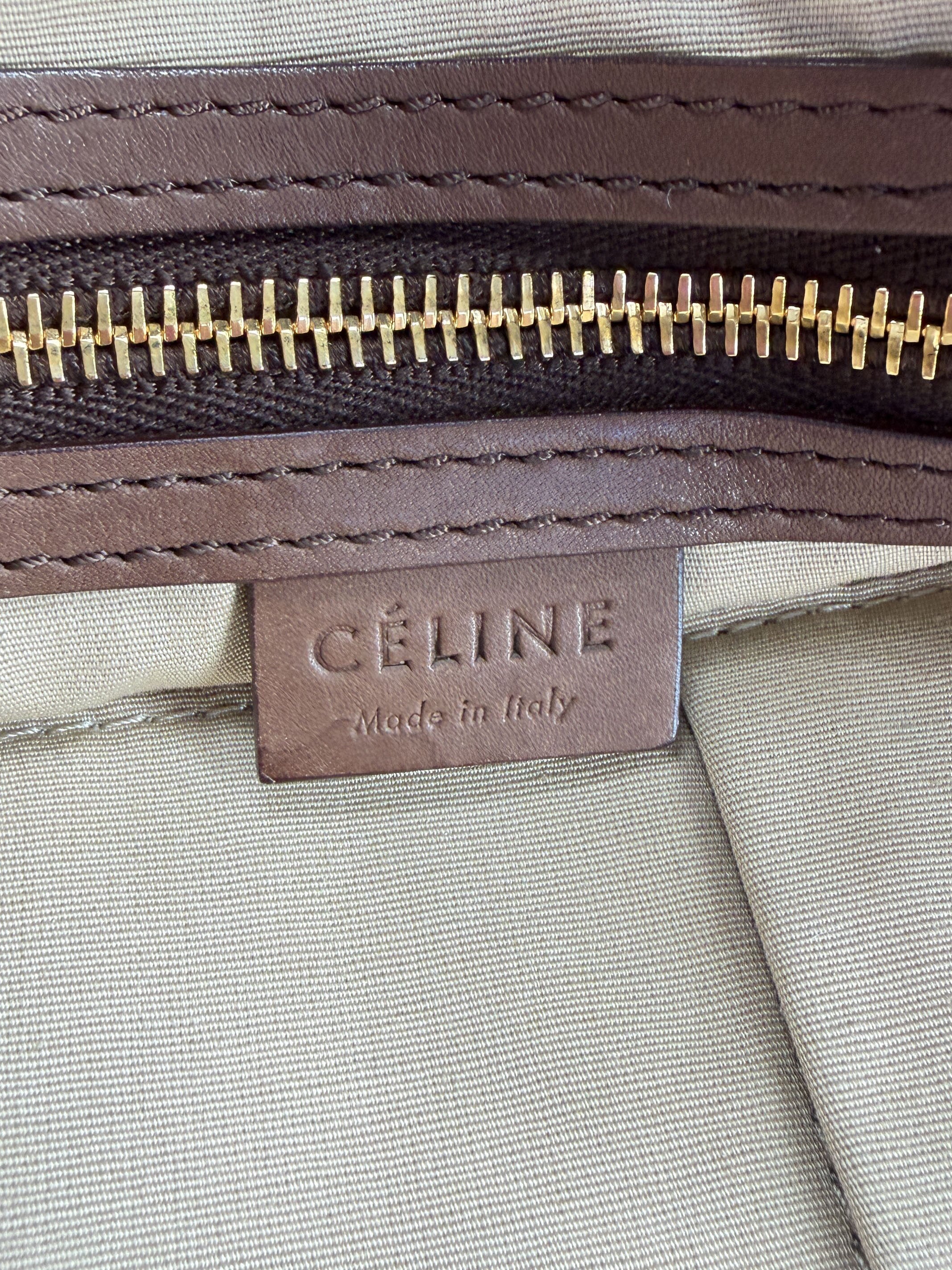 Celine two tone brown leather bag WPA0140