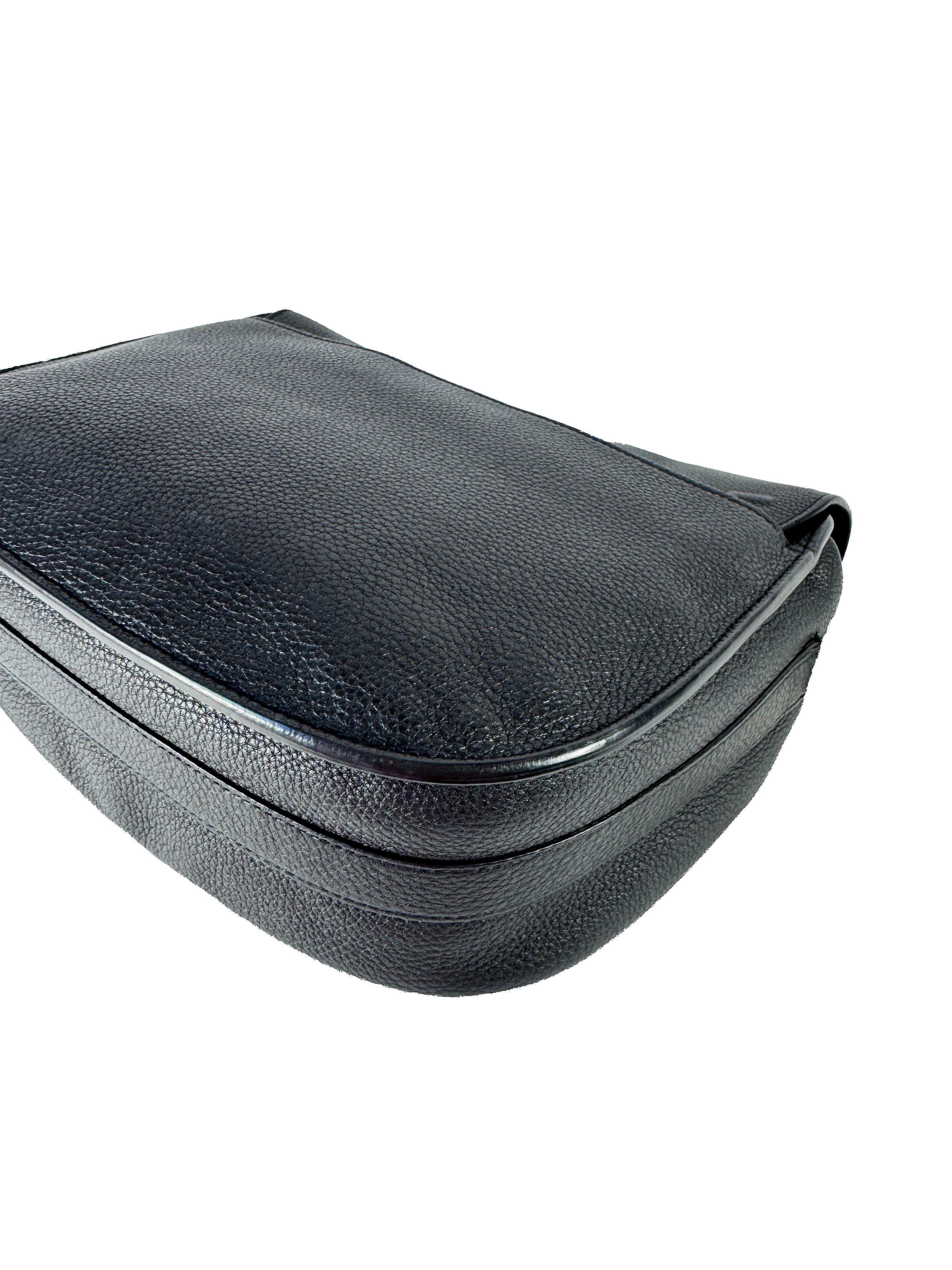 Dior black leather Bobby grained calfksin shoulder bag 06-BO-0214(2024)