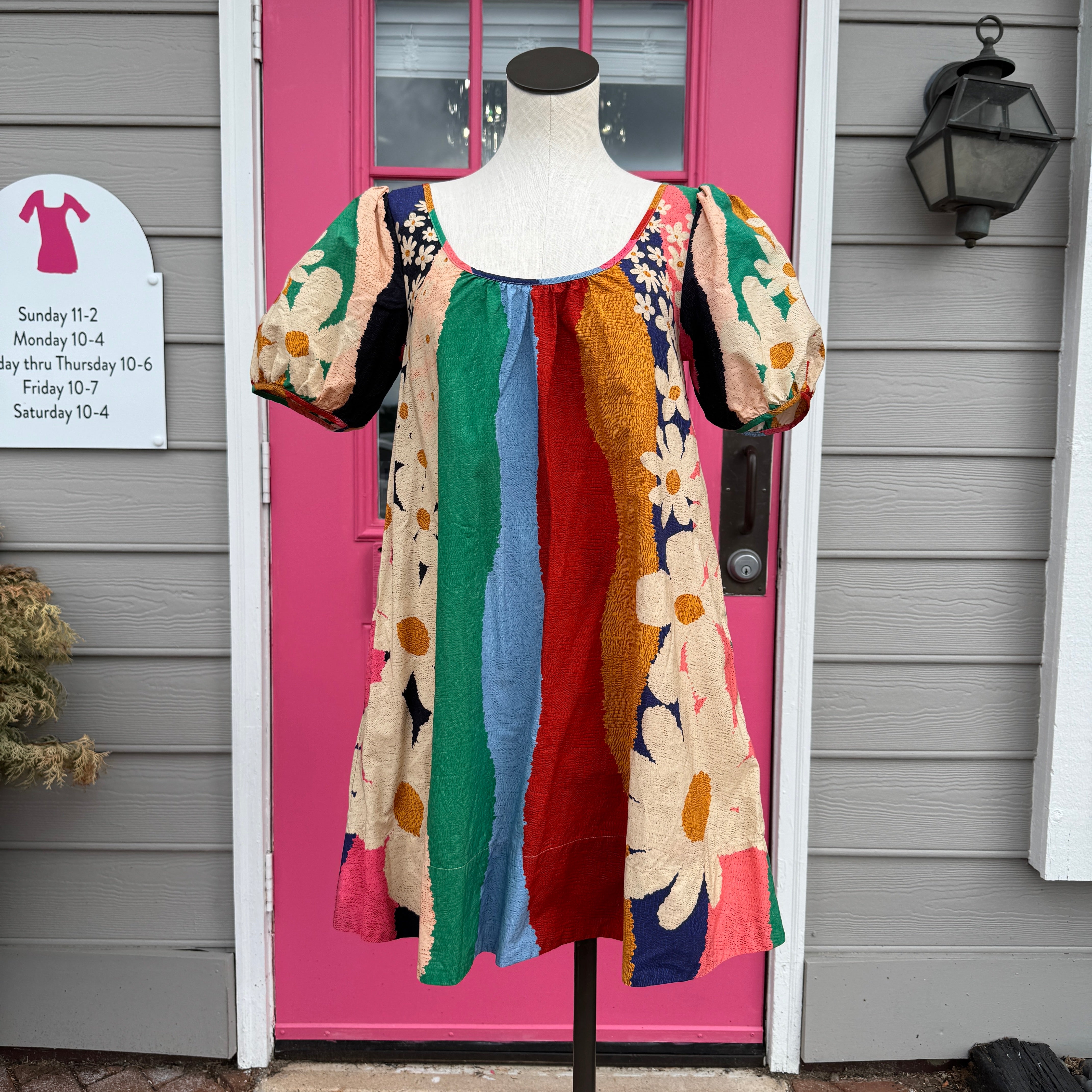 FARM RIO multicolor short sleeve mini dress size S