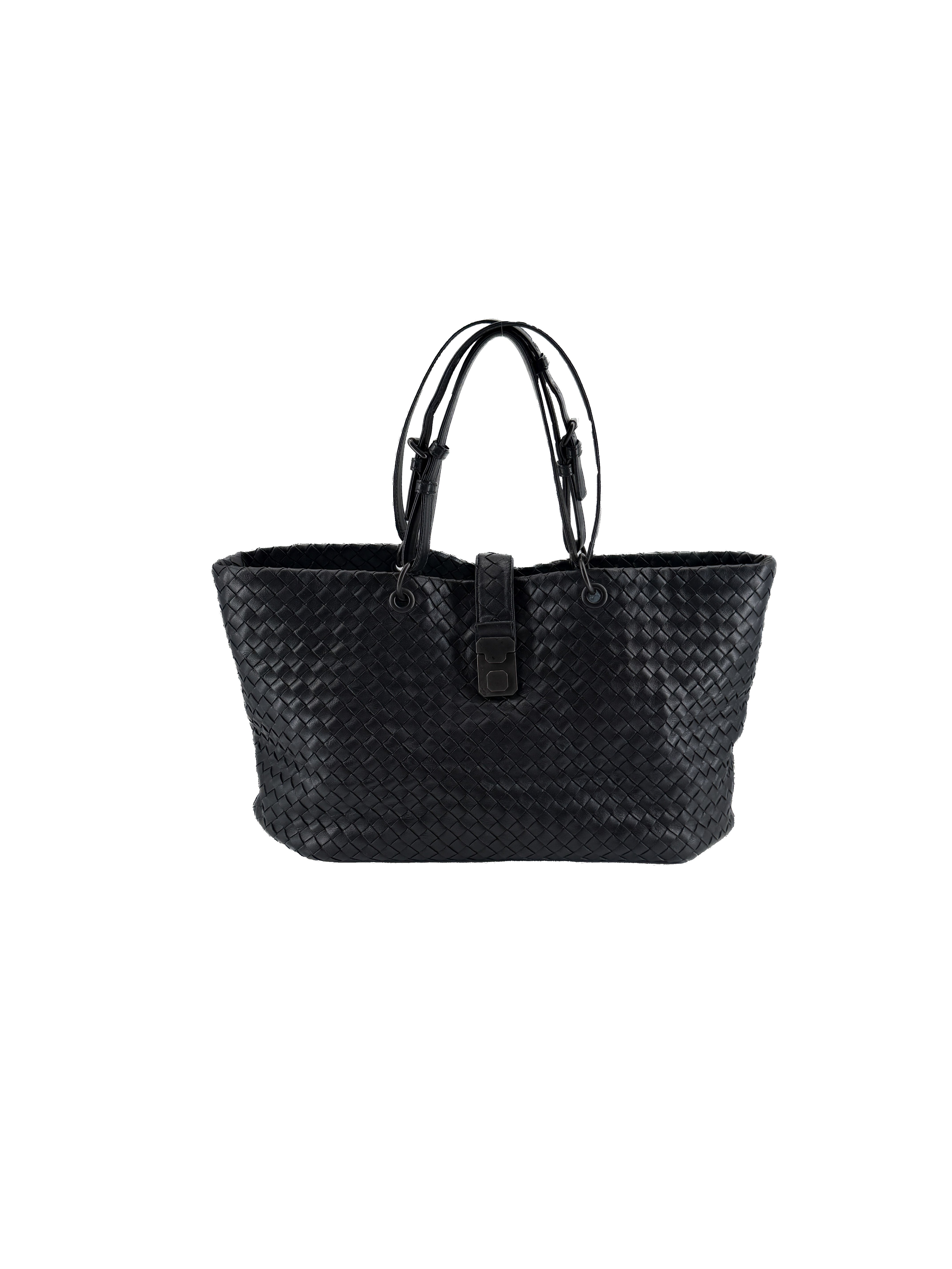 Bottega Veneta black Intrecciato Capri tote B04570259K