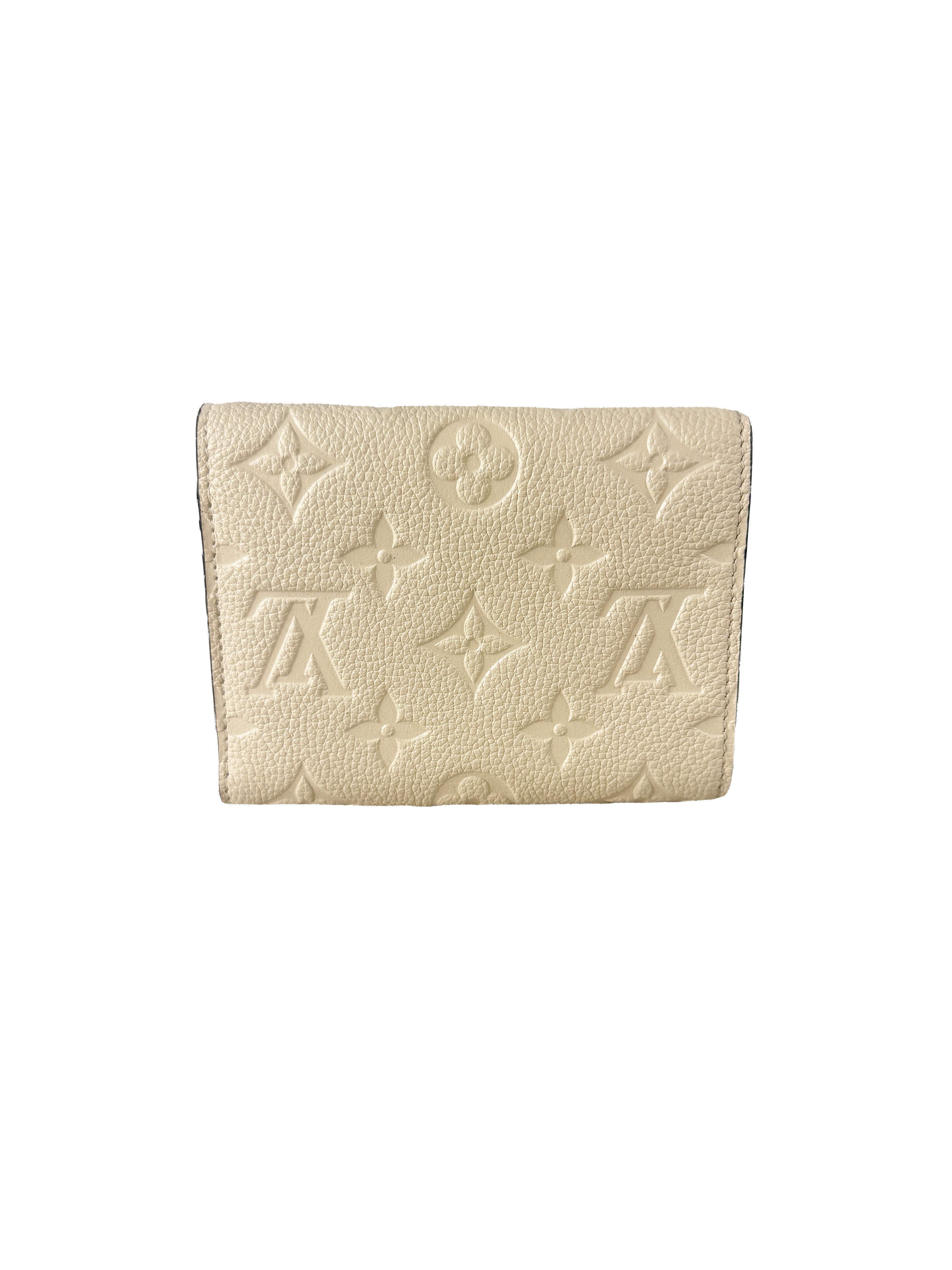 Louis Vuitton cream empreinte leather Giant monogram Victorine wallet (NFC)