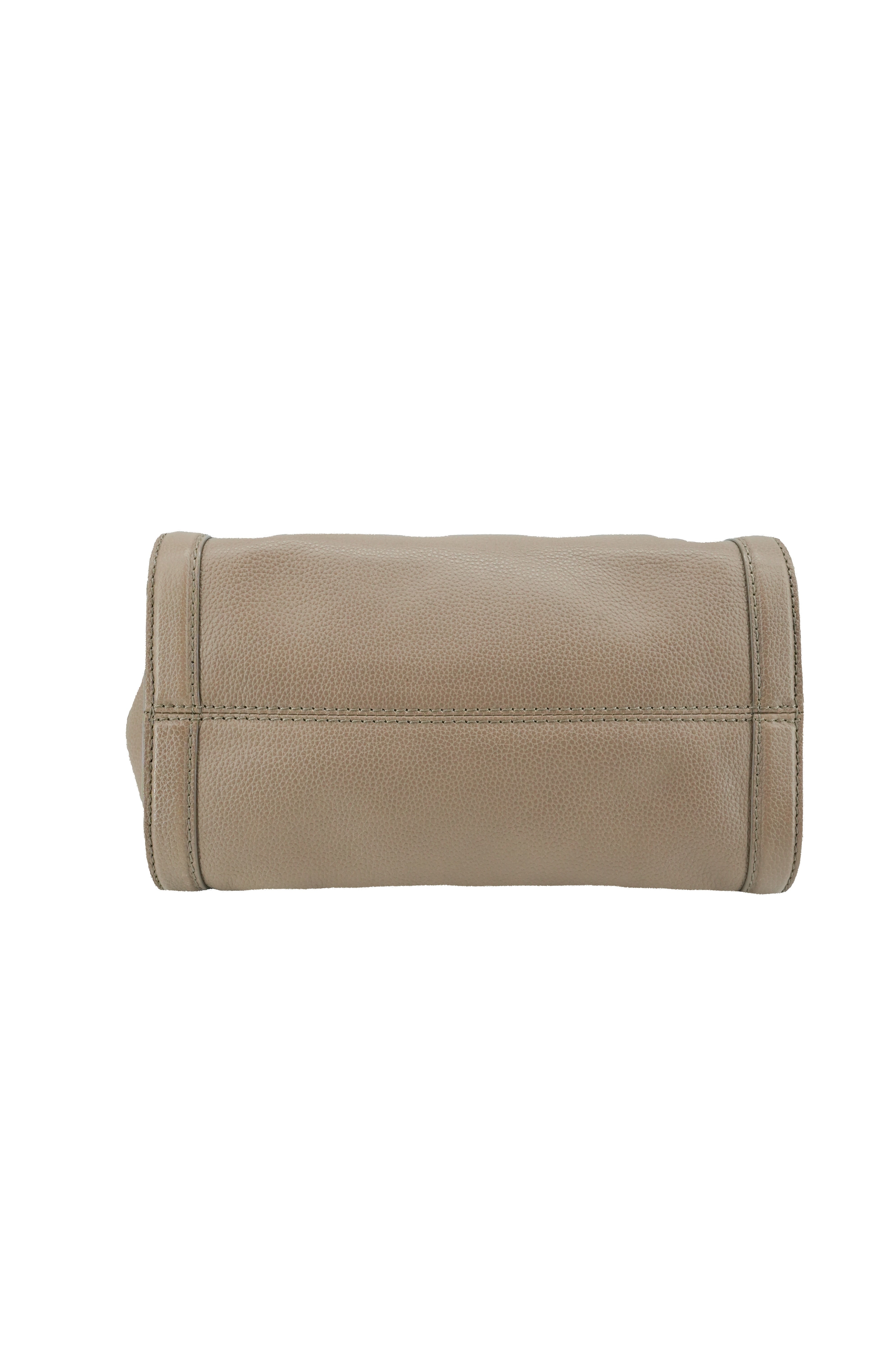 Alexander McQueen taupe small Skull padlock tote