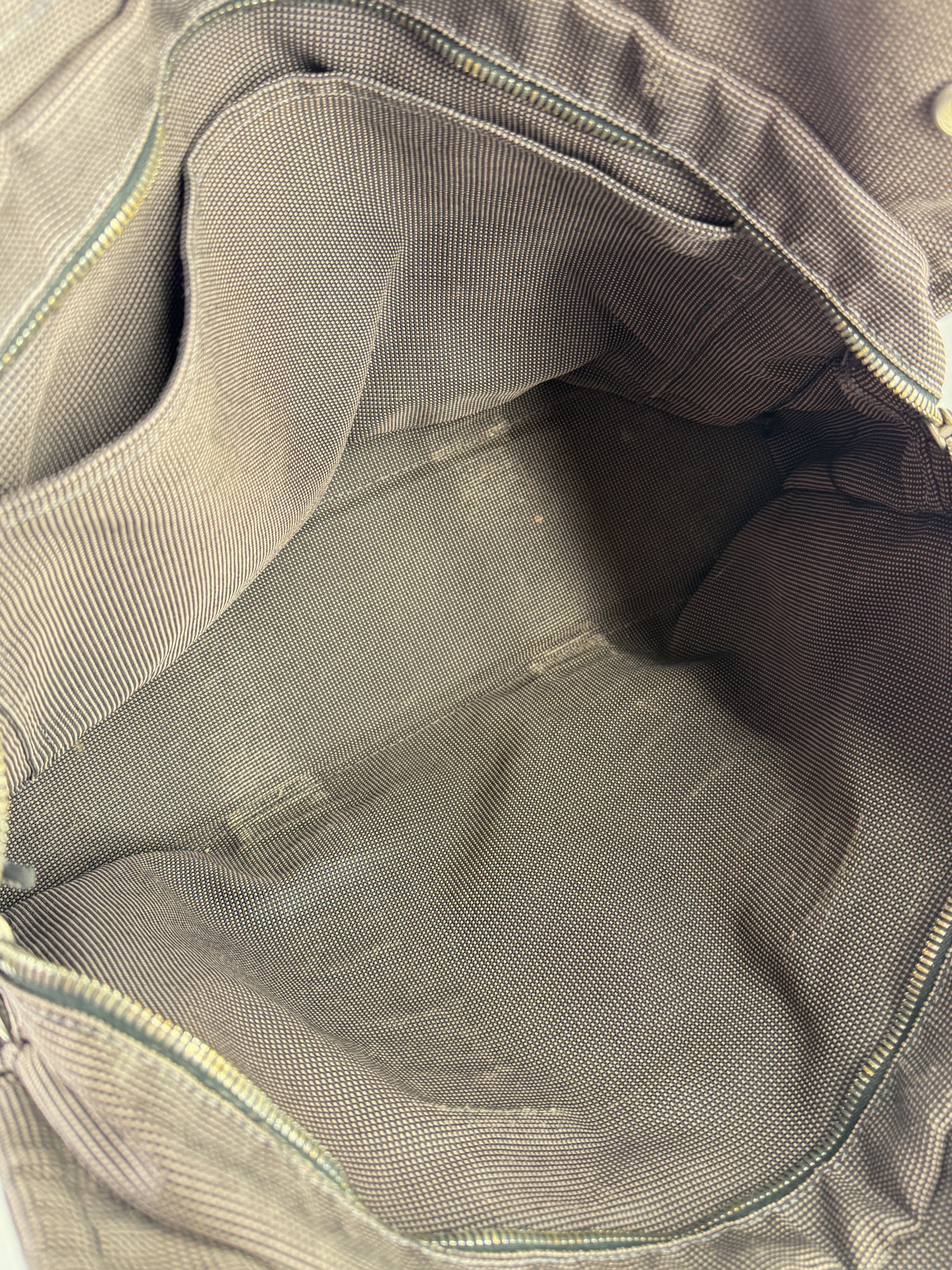 Hermès gray herline nylon tote MM