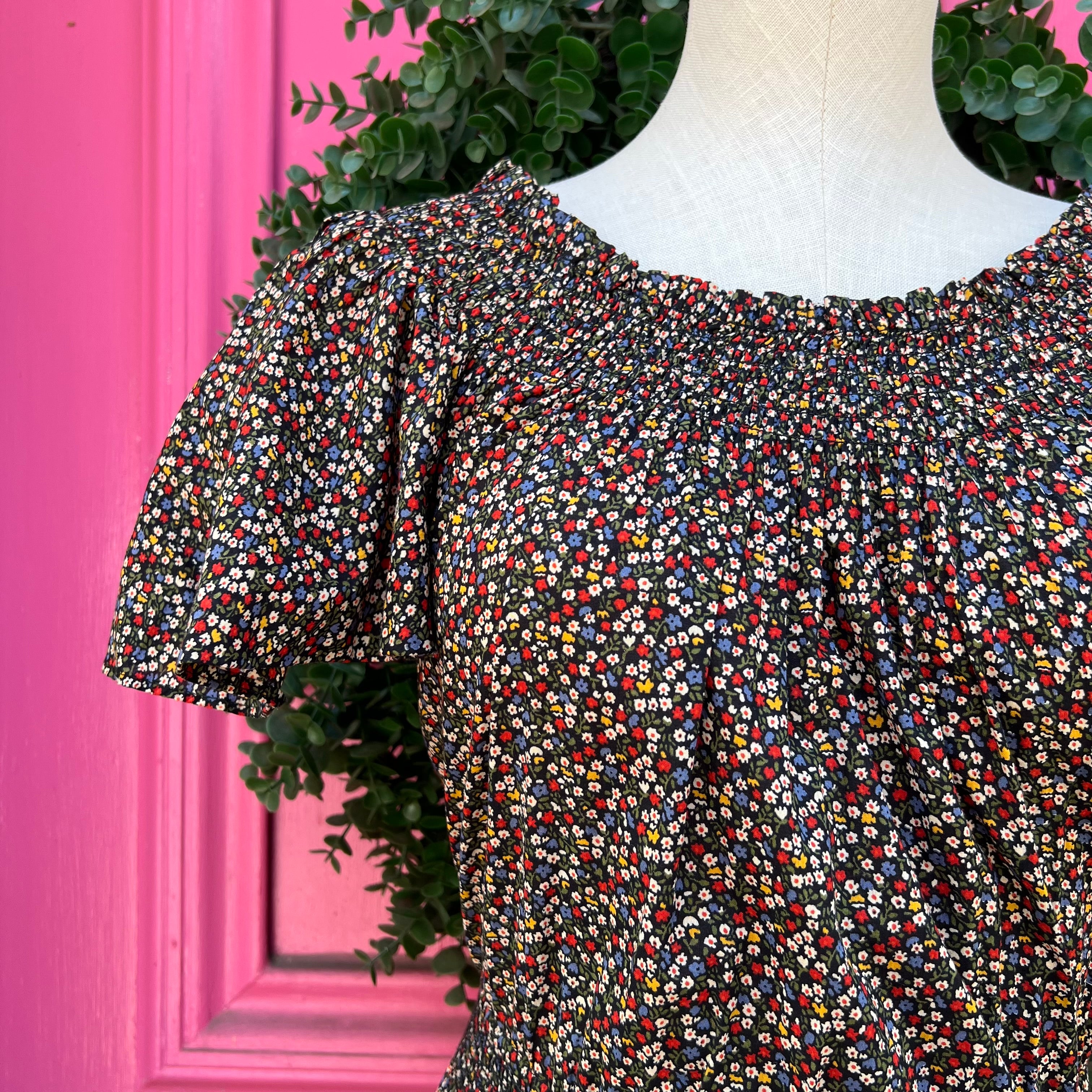 The Great black floral dress size M