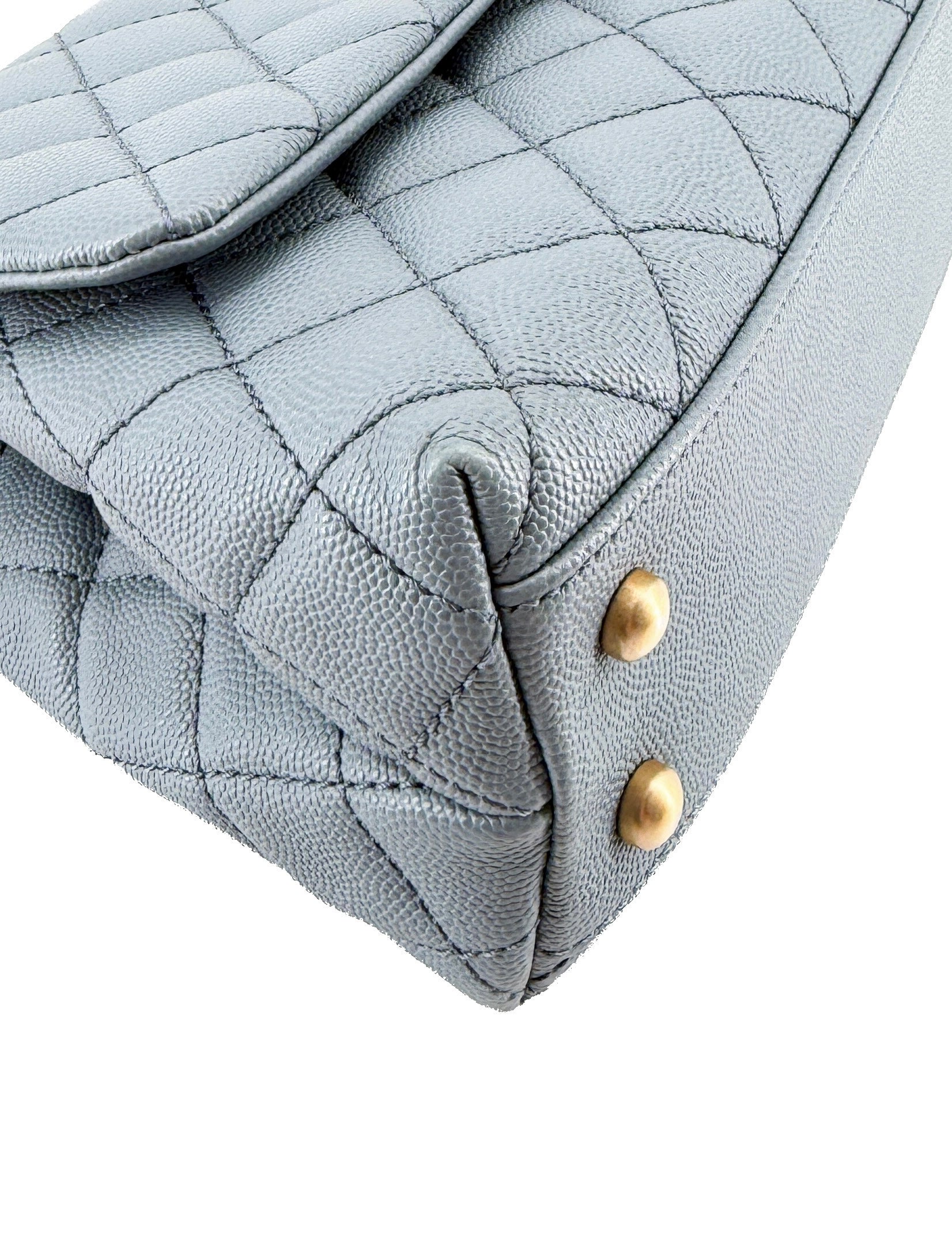 Chanel blue small Coco handle with lizard 27531214