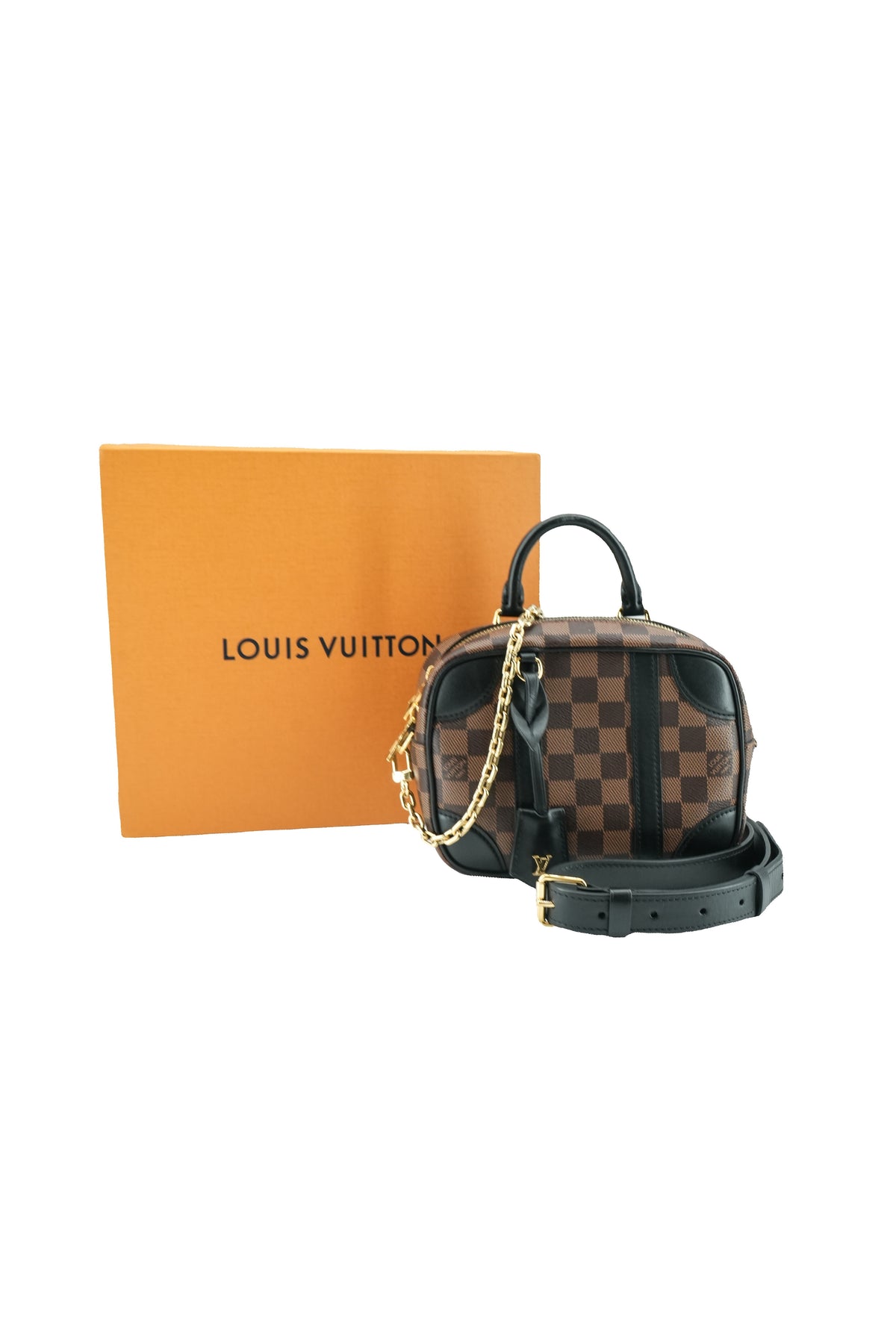 Louis Vuitton damier ebene black Valisette Souple BB NFC
