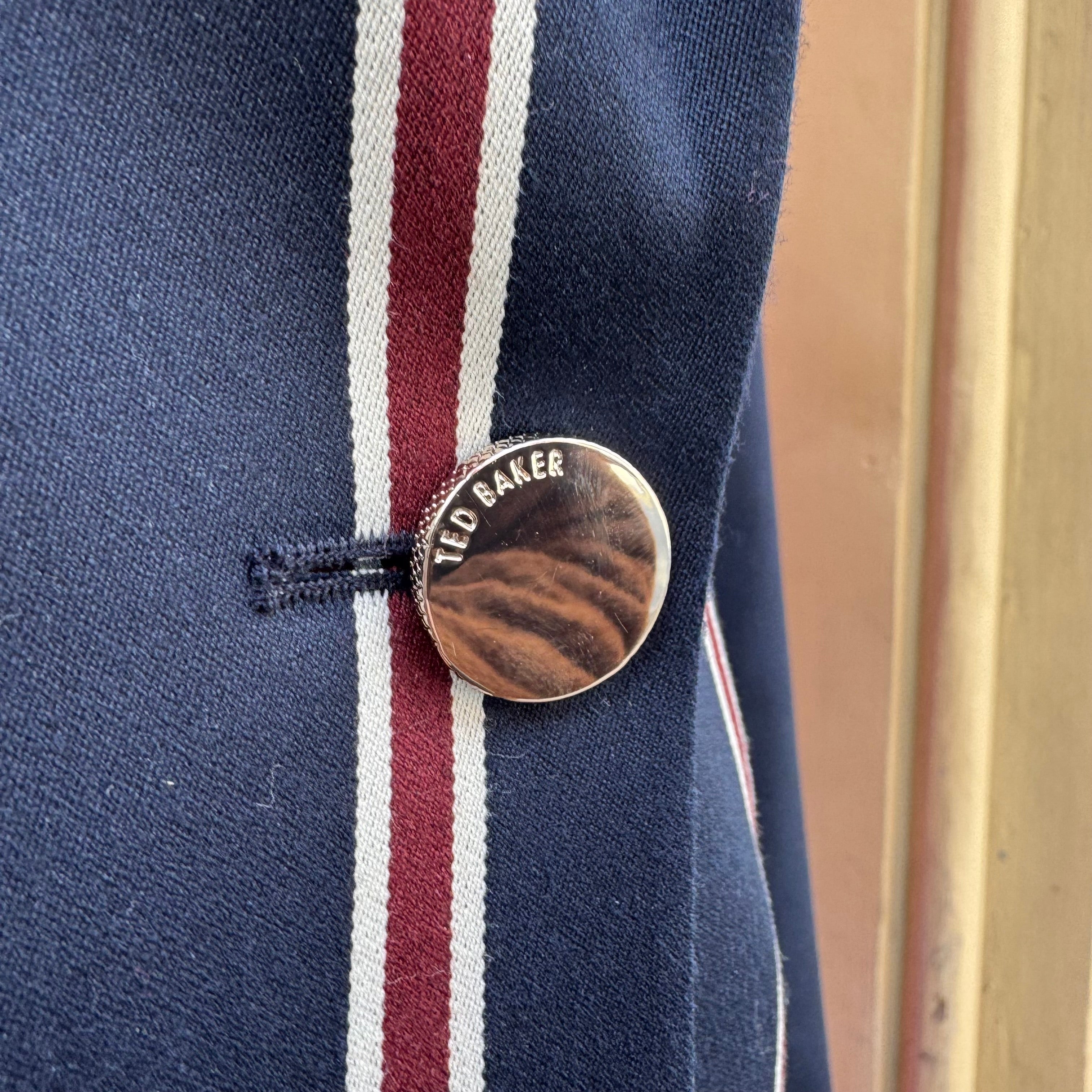 Ted Baker navy red striped suit size 6/8