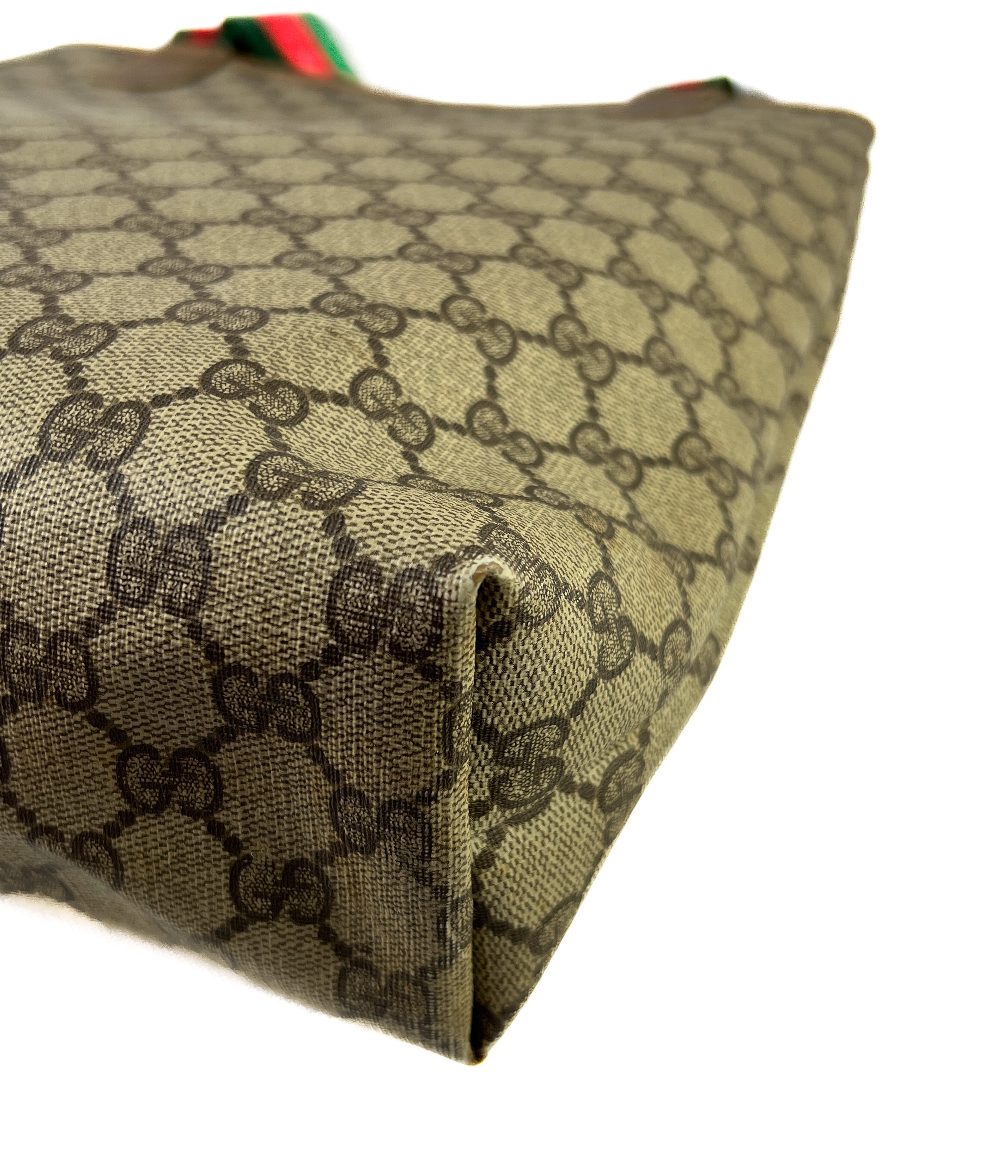 Gucci brown sherry line vintage signature tote