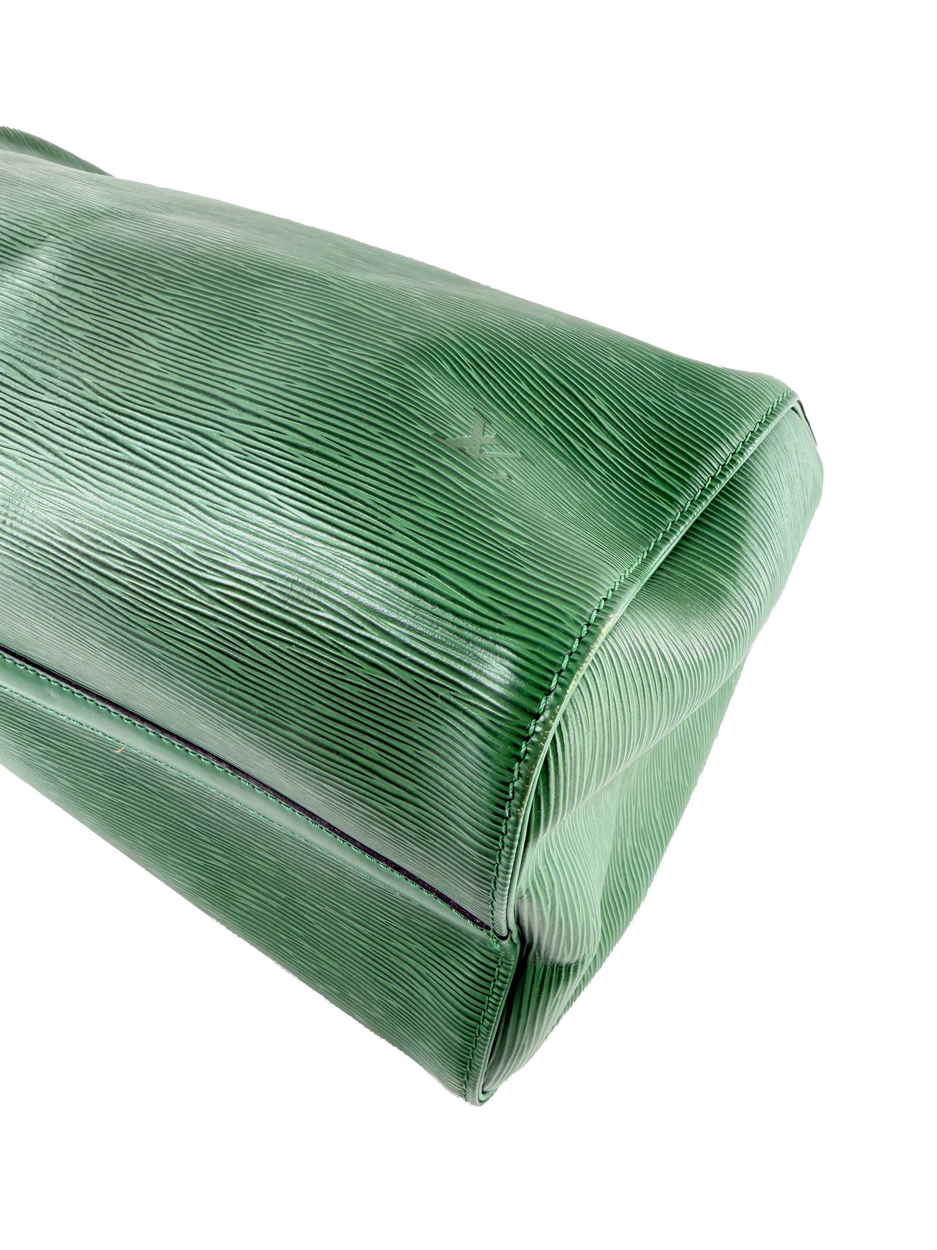 Louis Vuitton borneo green epi Speedy 35 VI0934