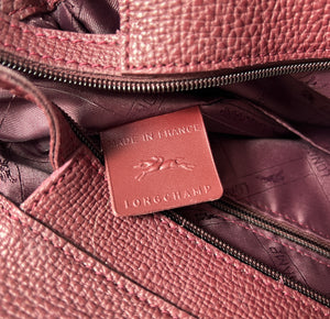 Longchamp burgundy leather Penelope tote