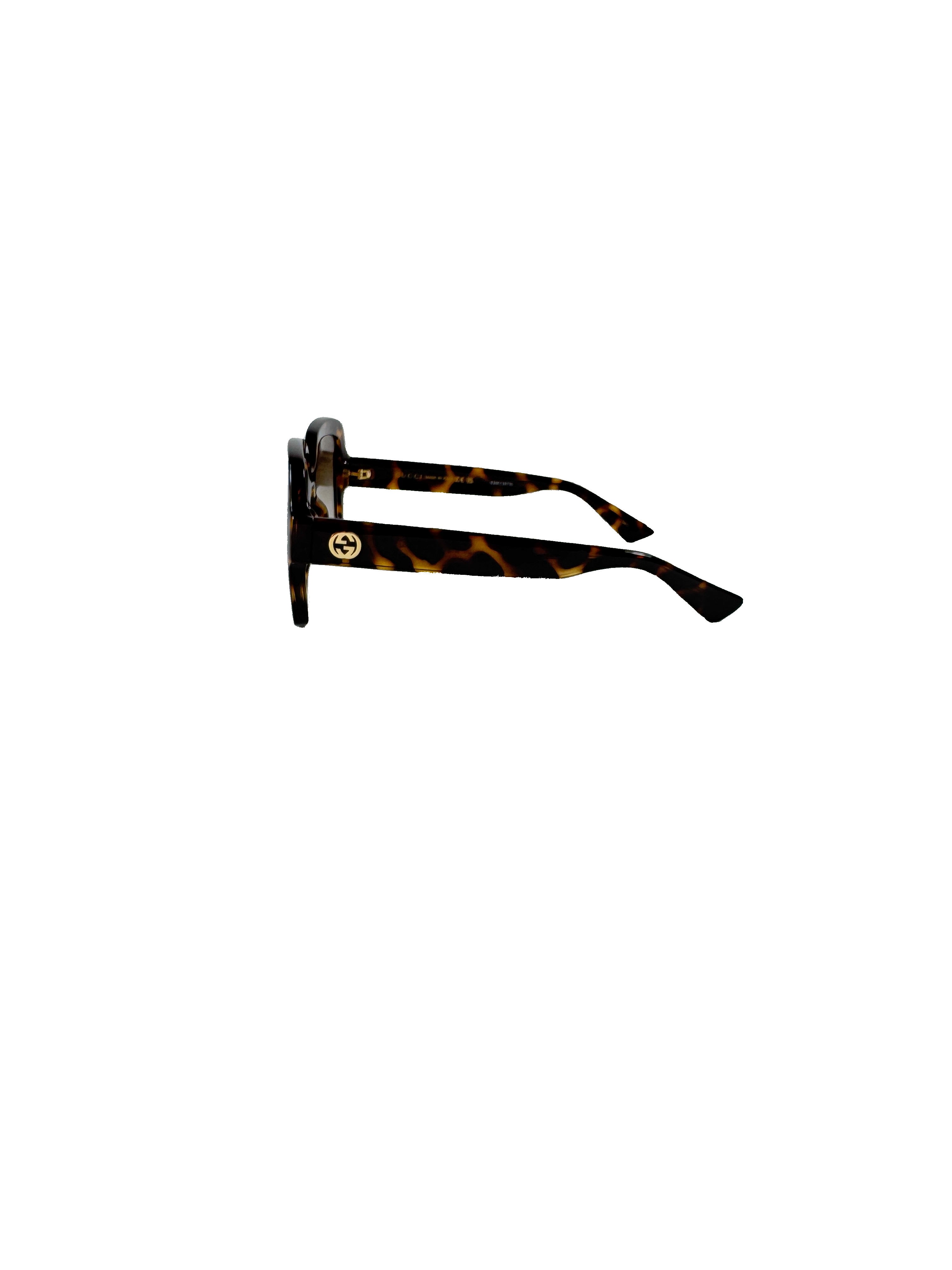 Gucci brown tortoise square sunglasses GG1337S CASE