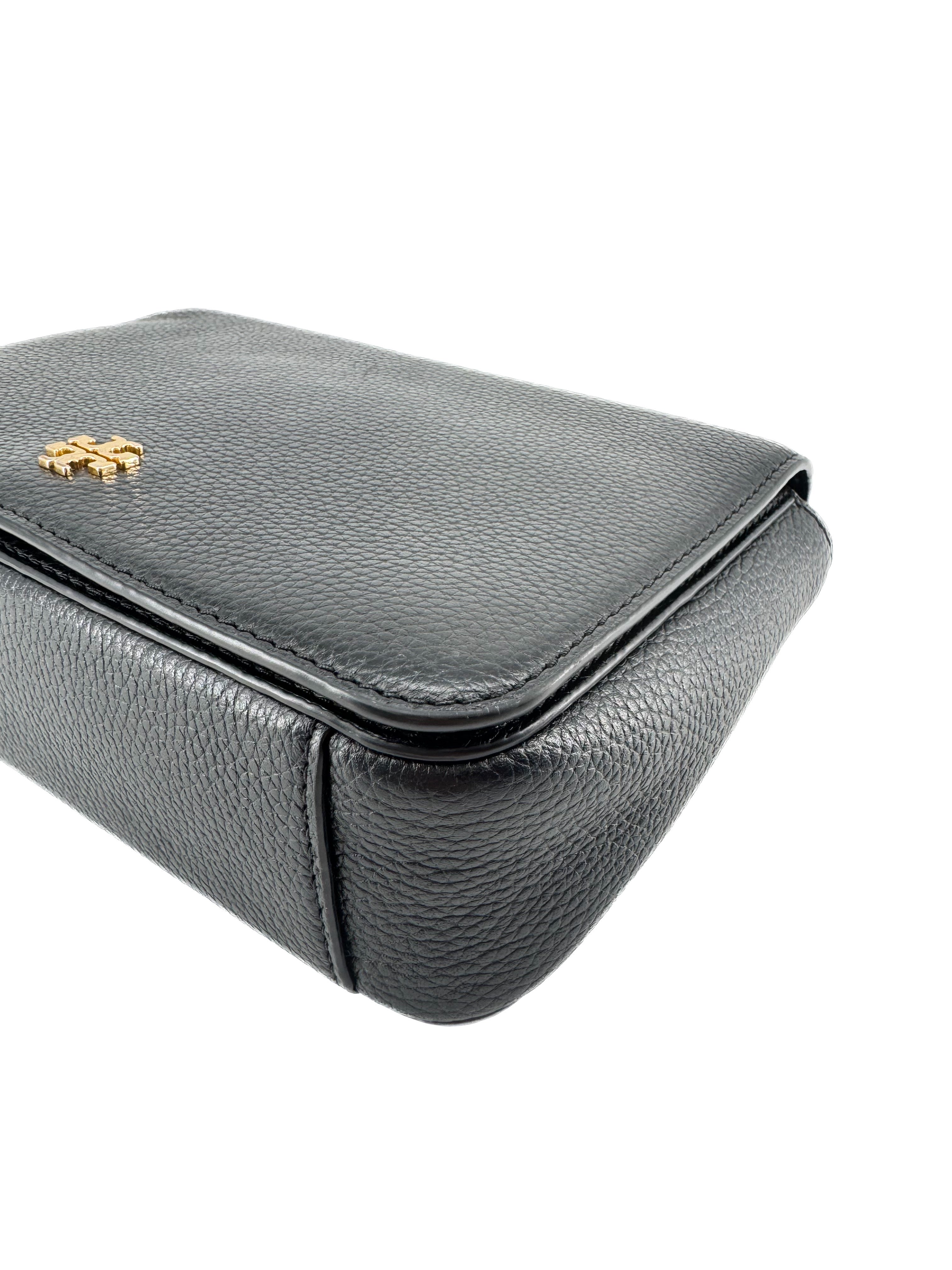 Tory Burch Carter black leather shoulder bag