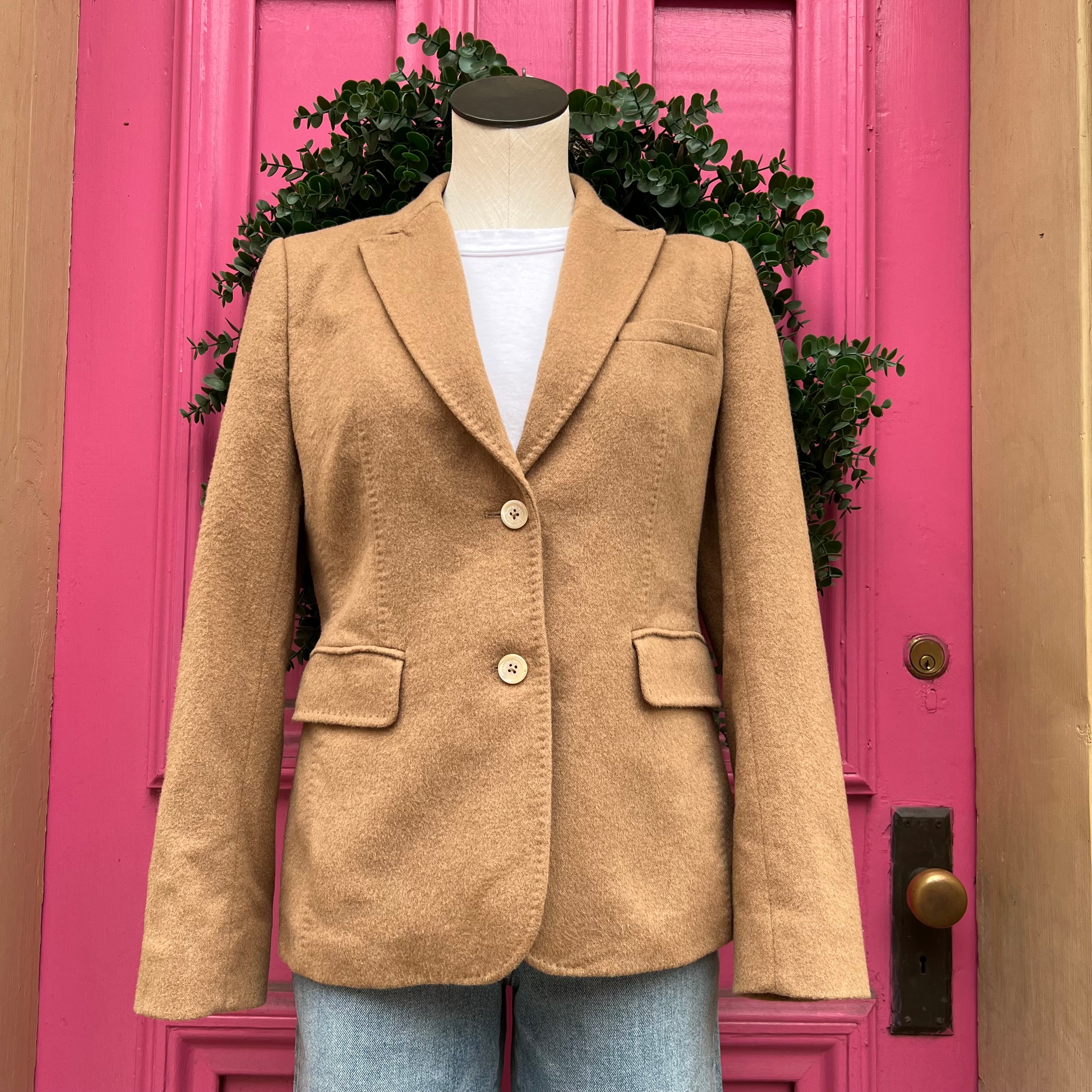 Brooks Brothers tan camel hair blazer size 6