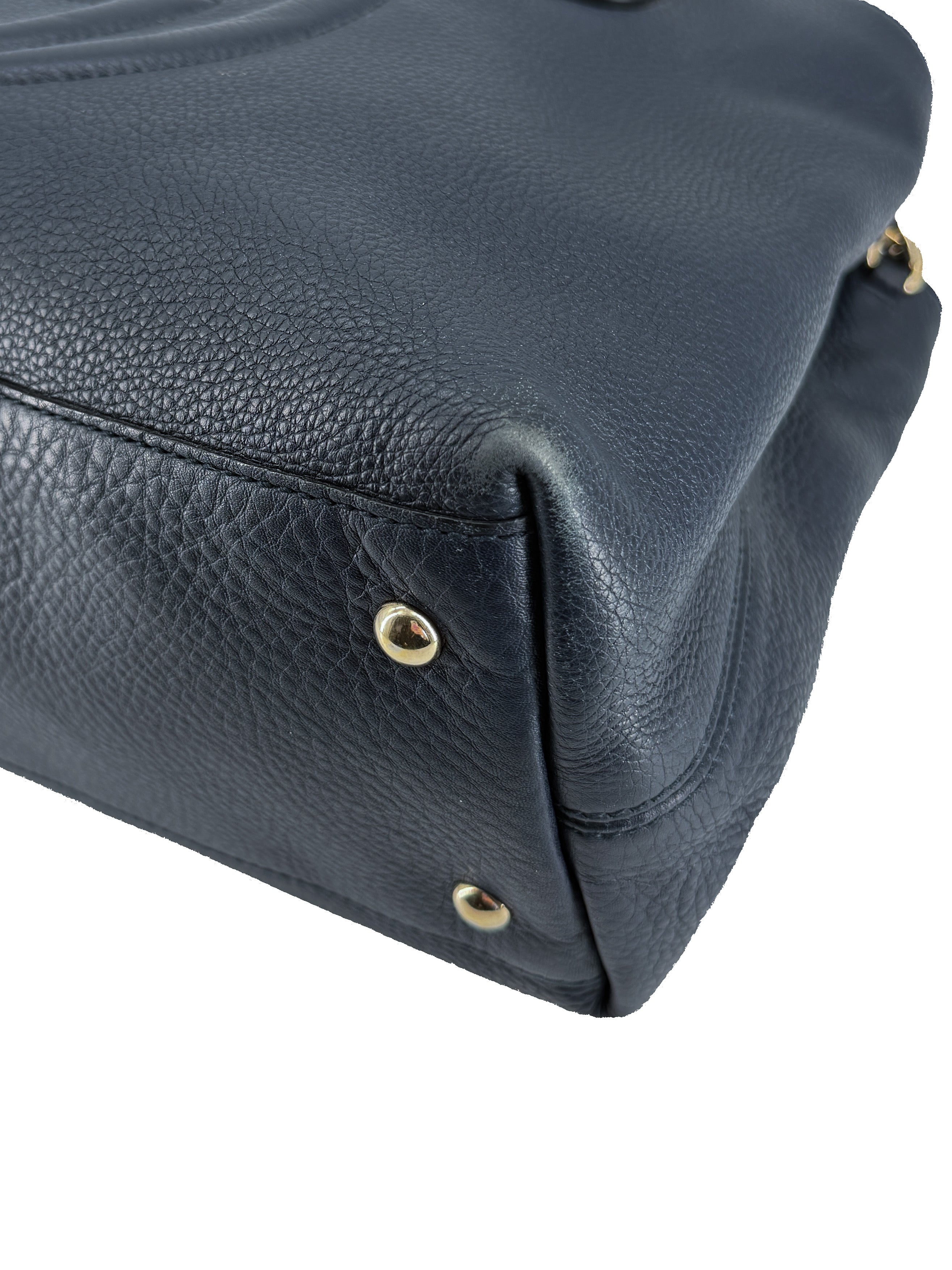 Gucci dark navy Soho Working tote 308363213317