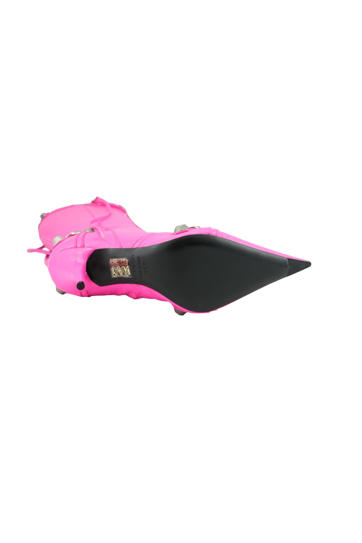 Balenciaga neon pink Cagole boots size 38.5 BOX