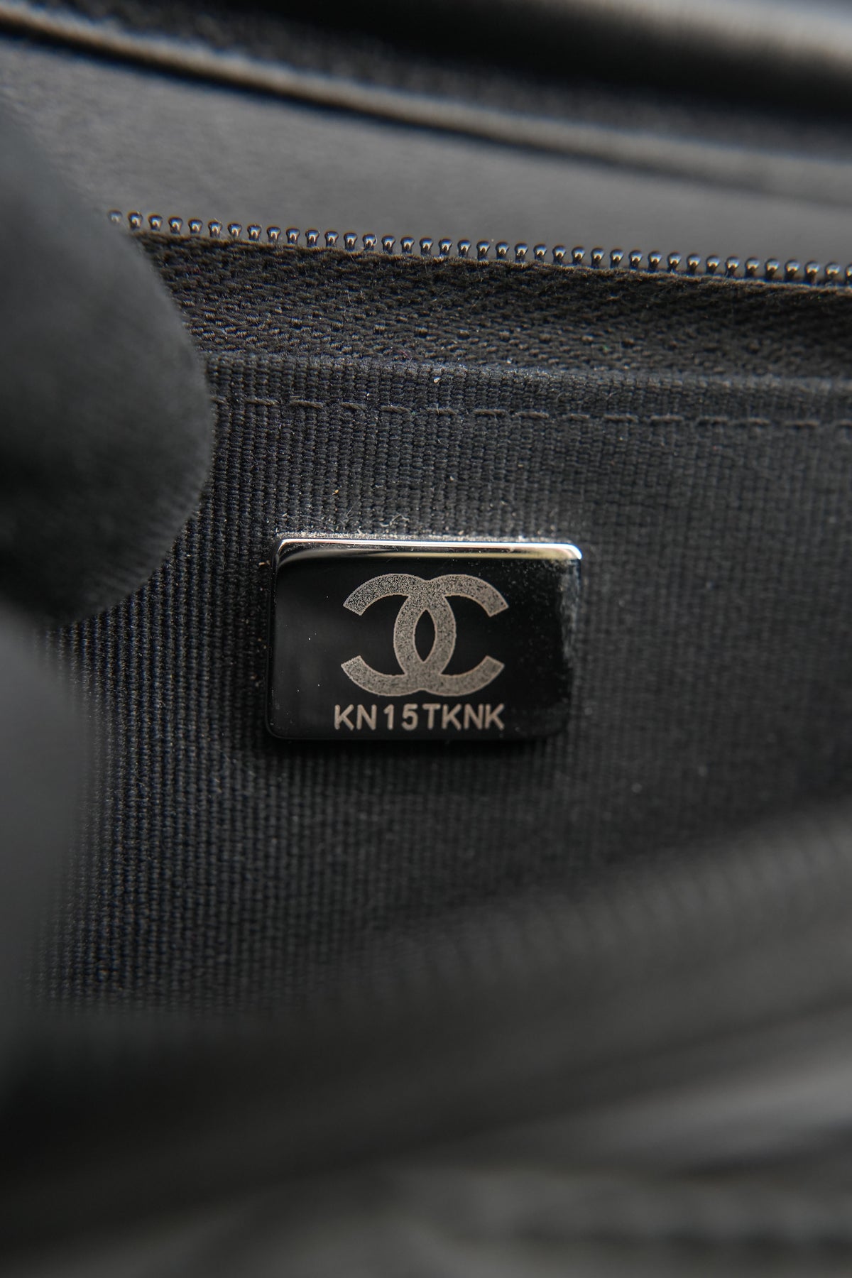 Chanel black quilted So Black classic wallet on chain KN15TKNK