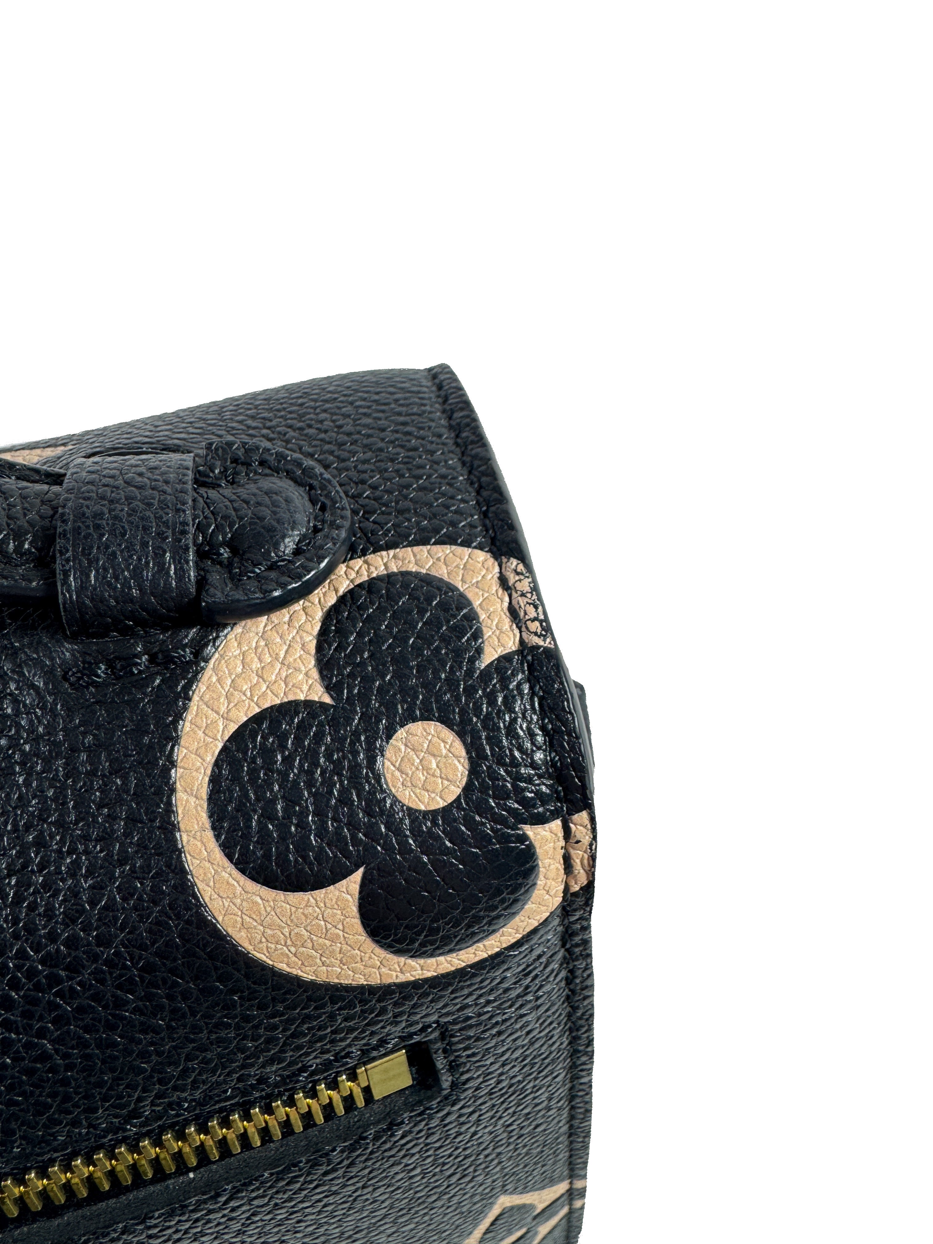 Louis Vuitton black bicolor empreinte giant monogram pochette metis DU5210