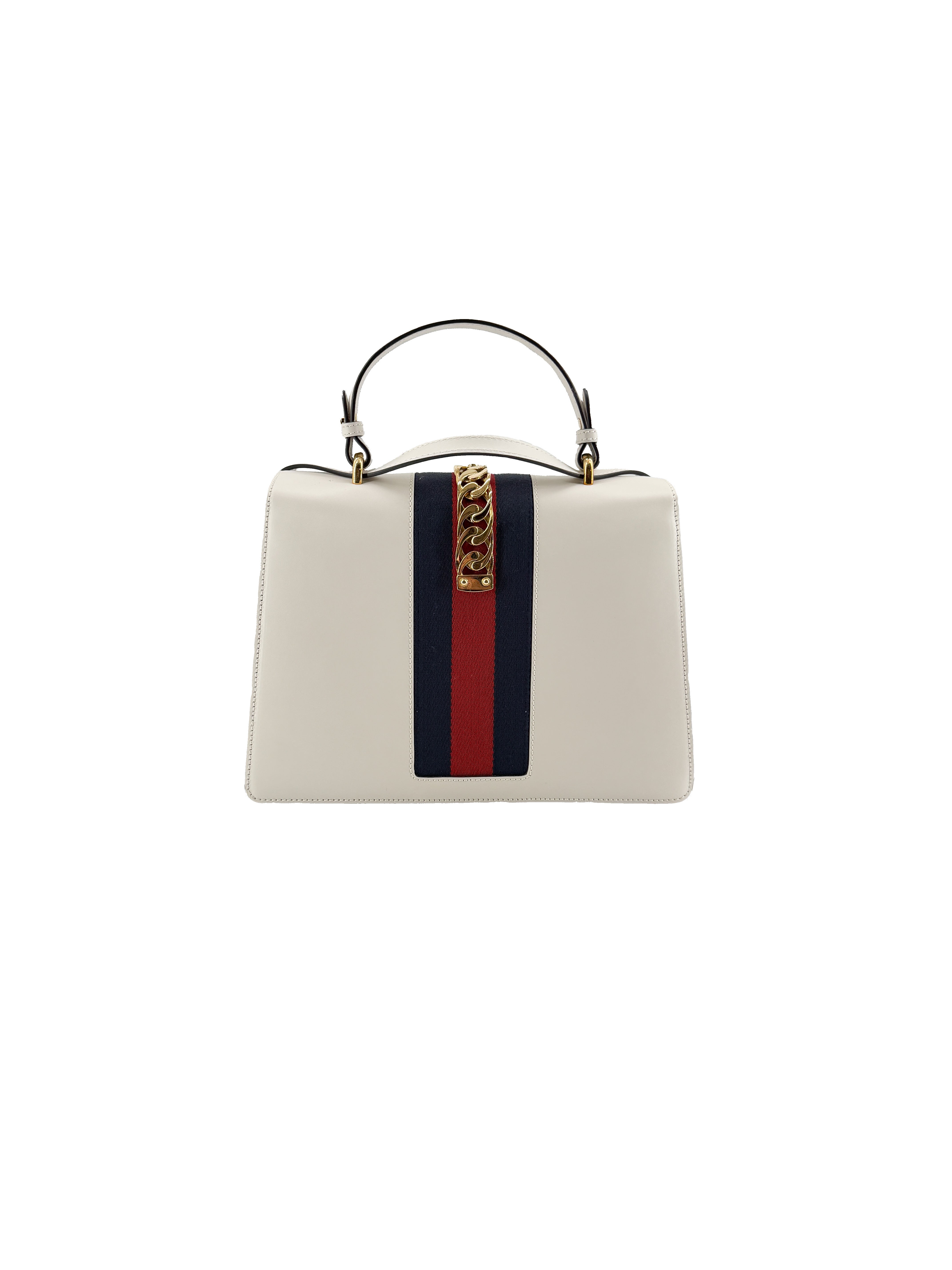 Gucci white large leather Sylvie 431665 493075