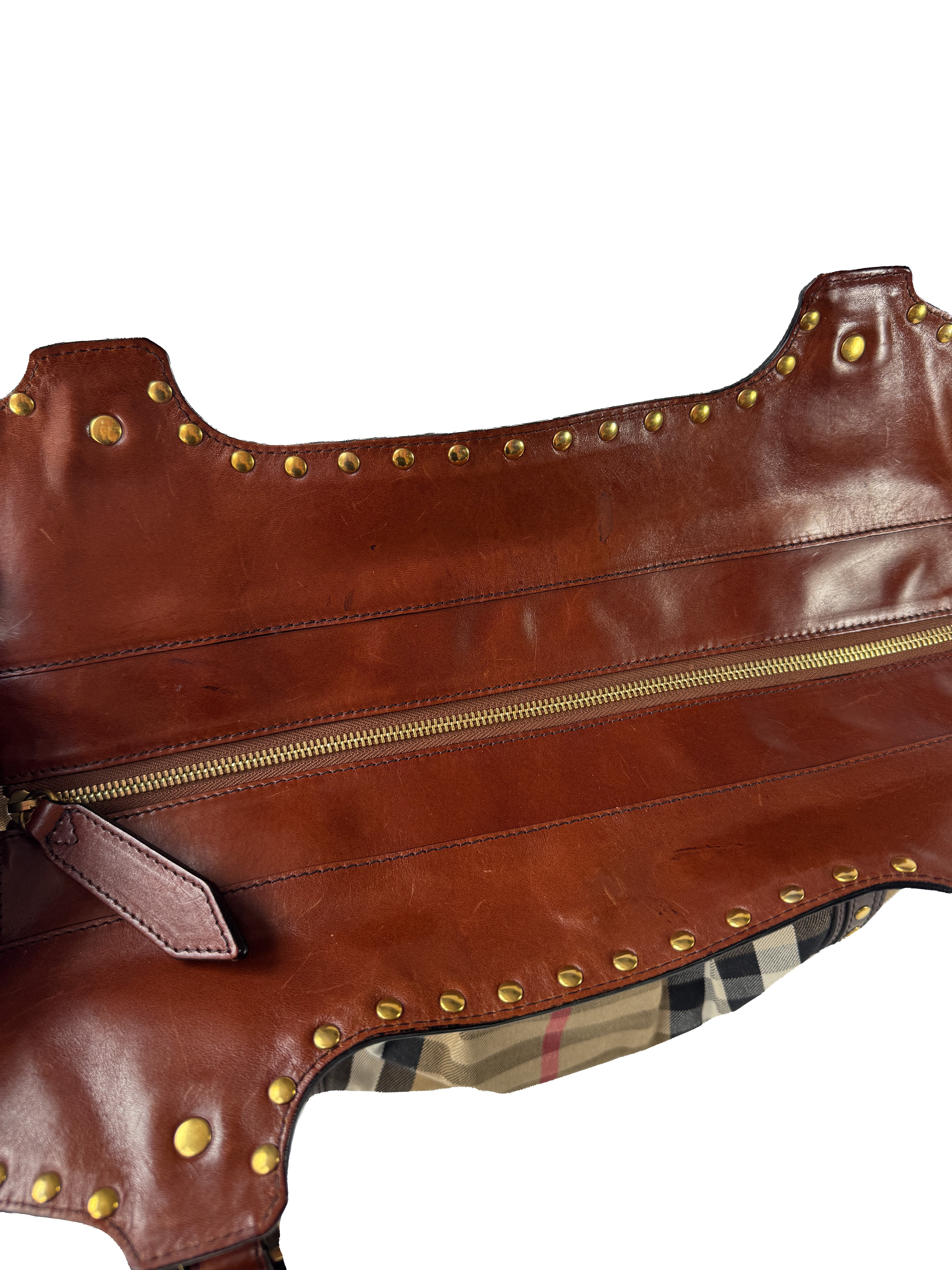 Burberry house check studded large gingham tote ITEFFEPI14SCA