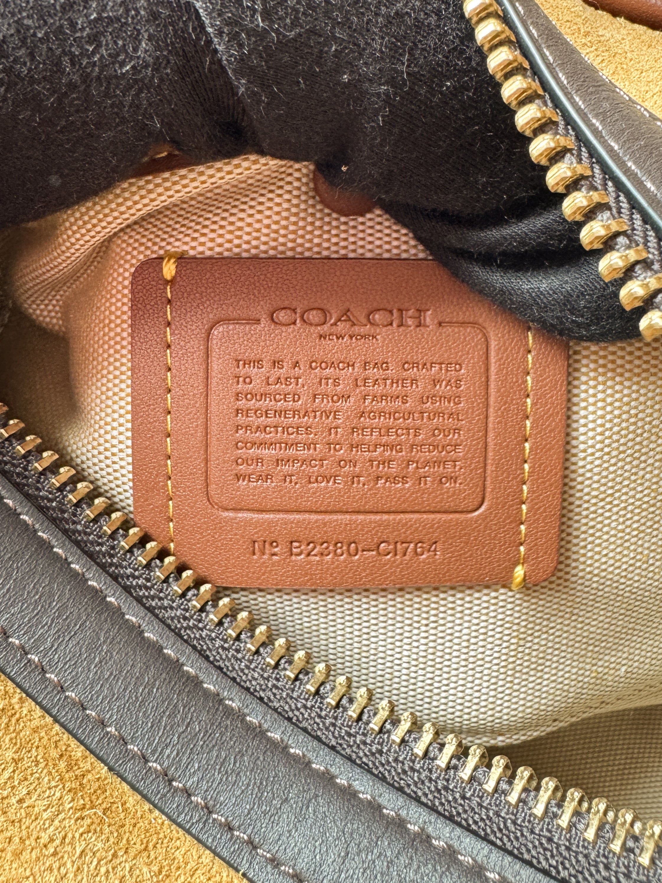 Coach Rogue 25 olive/brown pebbled leather C1764 NWOT