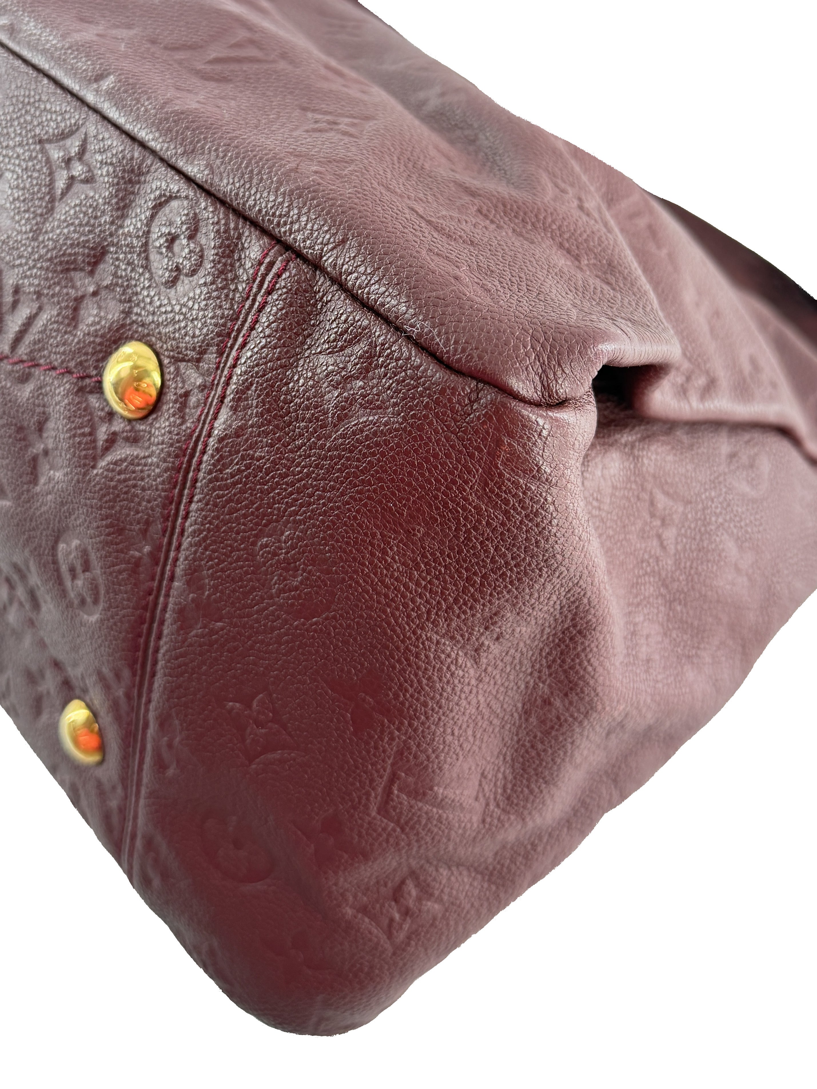 Louis Vuitton monogram empreinte leather dark red Artsy MM TR3151