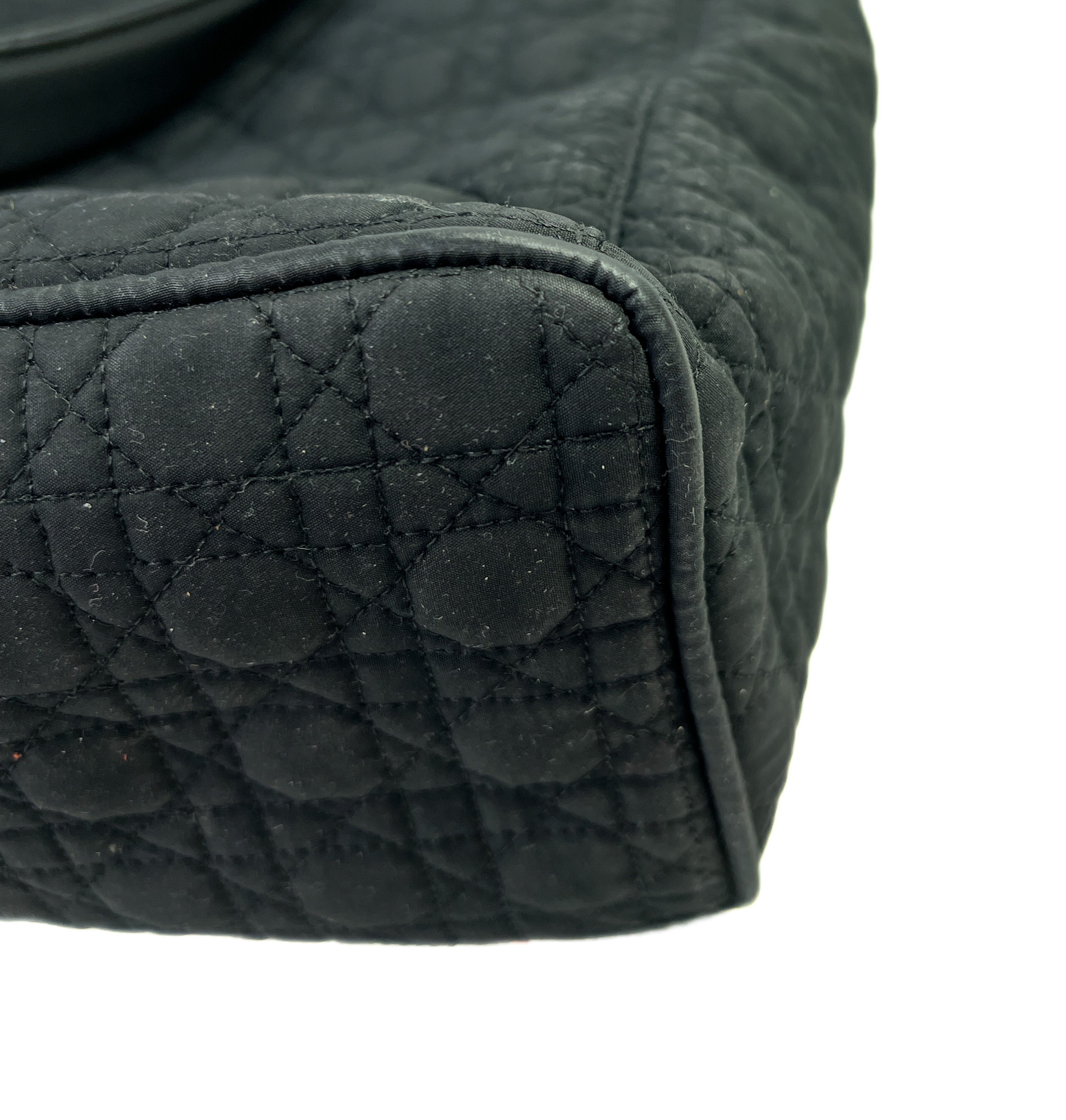 Christian Dior black cloth Lady Dior vintage tote