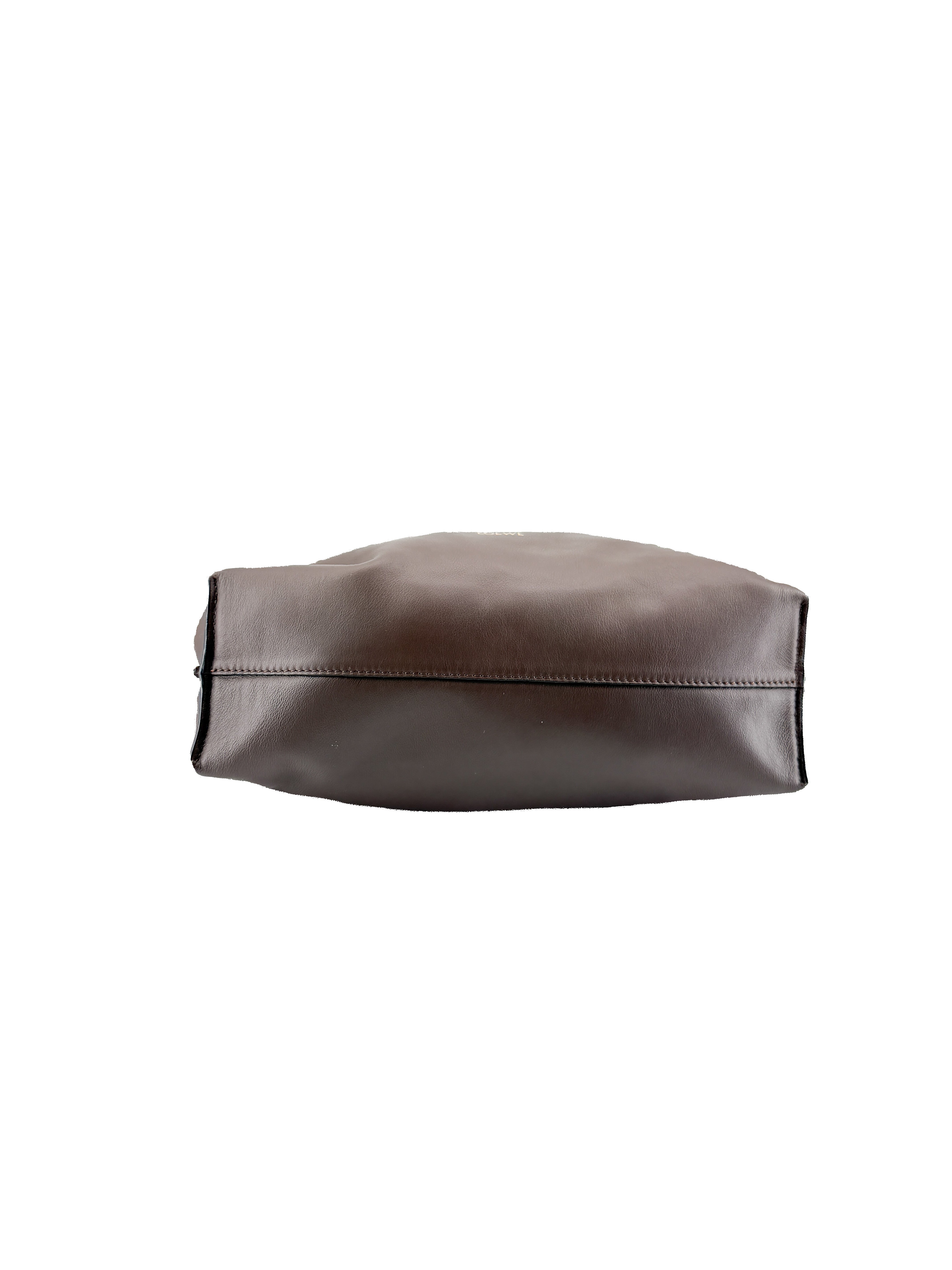 Loewe brown medium Flamenco clutch bag 052403