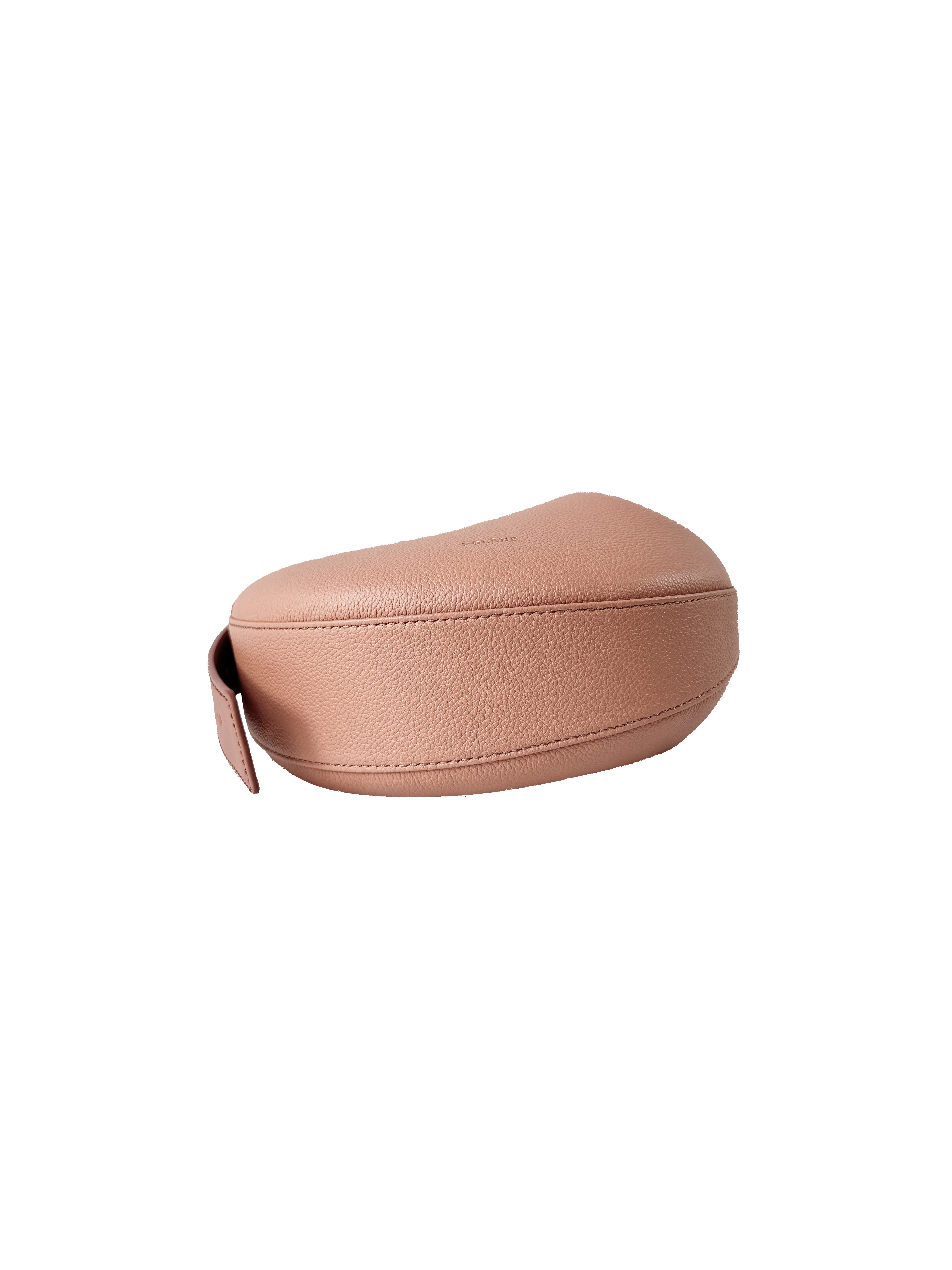 Polène peach Tonca leather crossbody