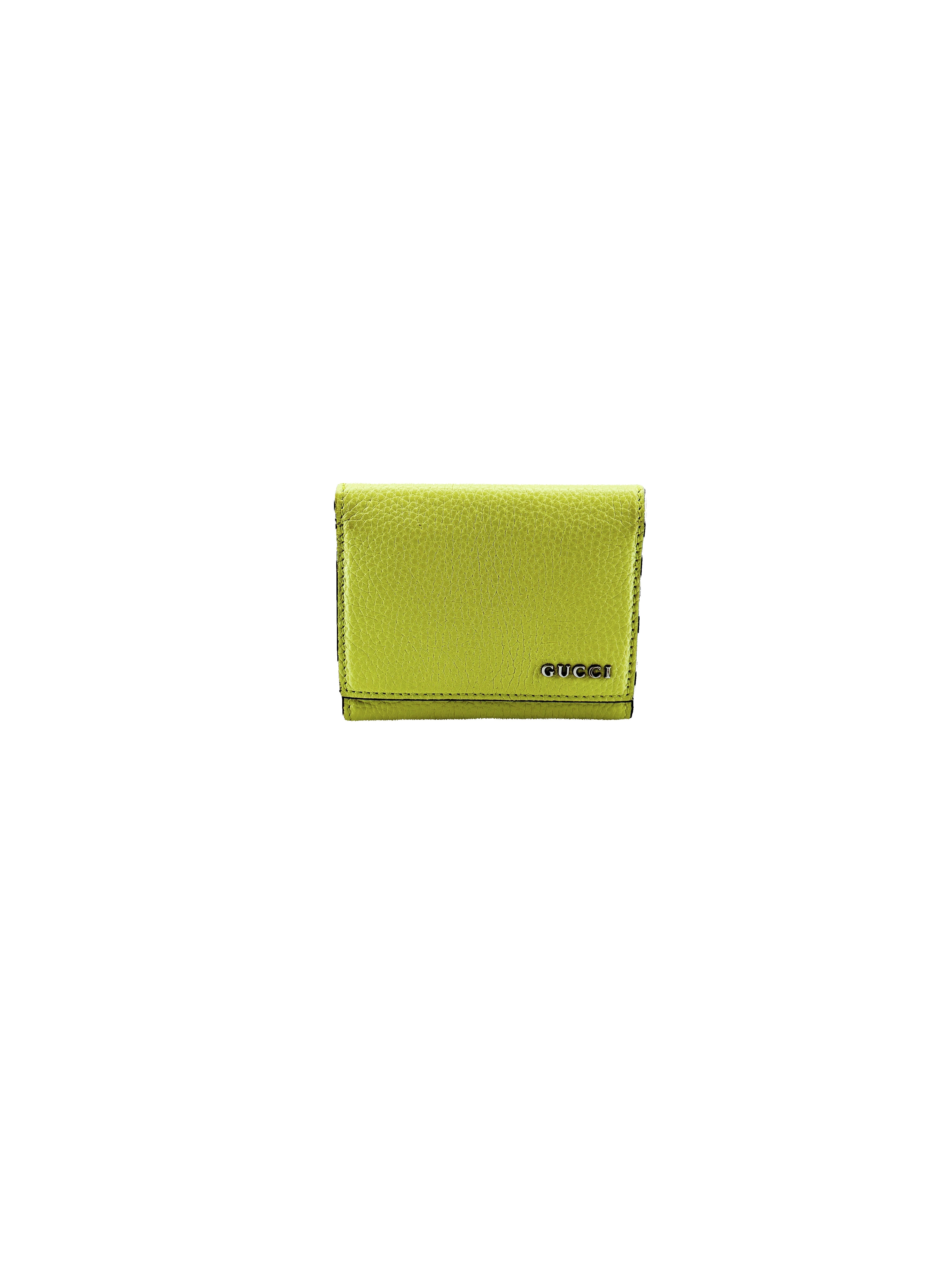 Gucci light green leather compact wallet 534563